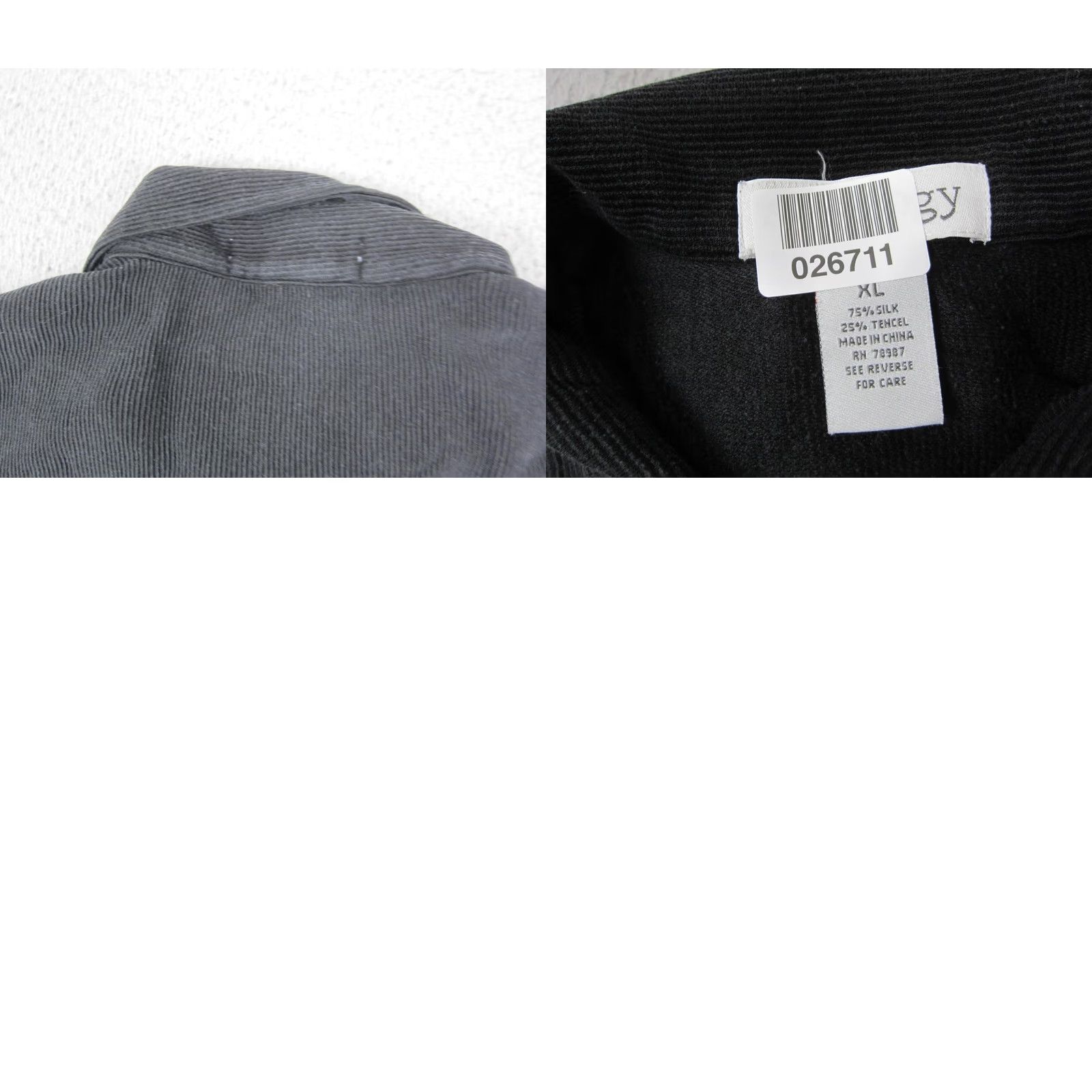 Vintage Anthology Shirt Mens XL Black Silk Tencel Button Up Corduroy Classic 90s Outdoor Casual Size US XL / EU 56 / 4 - 8 Thumbnail