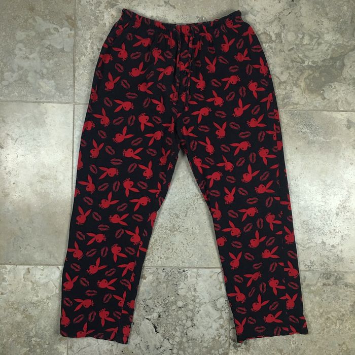 Playboy Y2K Playboy Bunny Pajama Pants Sleep Bottoms Black Small