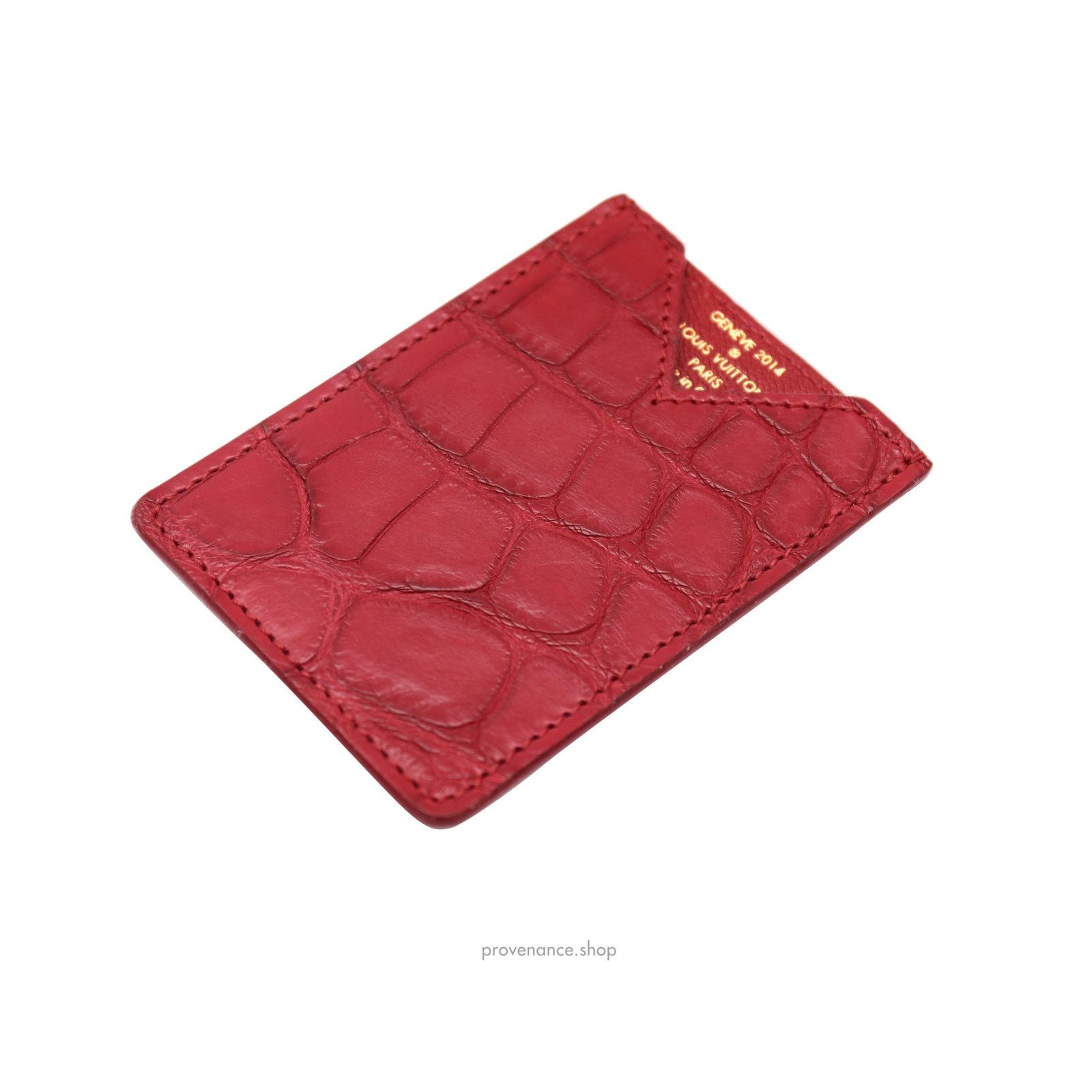 Louis Vuitton 🔴 Louis Vuitton Genève Card Wallet - Red Alligator Leather Size ONE SIZE - 4 Thumbnail