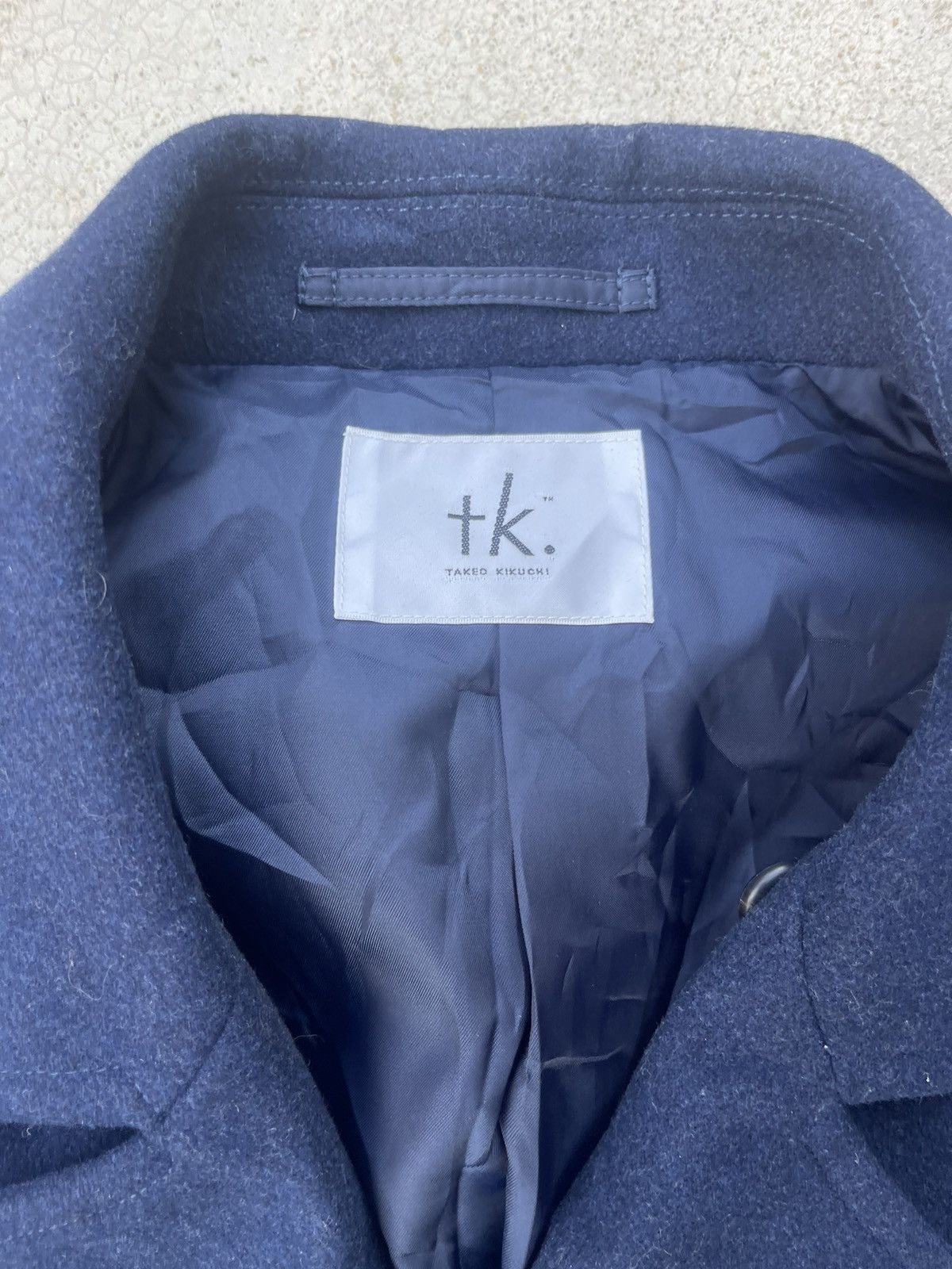 Designer × Japanese Brand × Takeo Kikuchi Vintage Takeo Kikuchi Peacoat – Notched Collar Wool Jacket Size US M / EU 48-50 / 2 - 3 Thumbnail