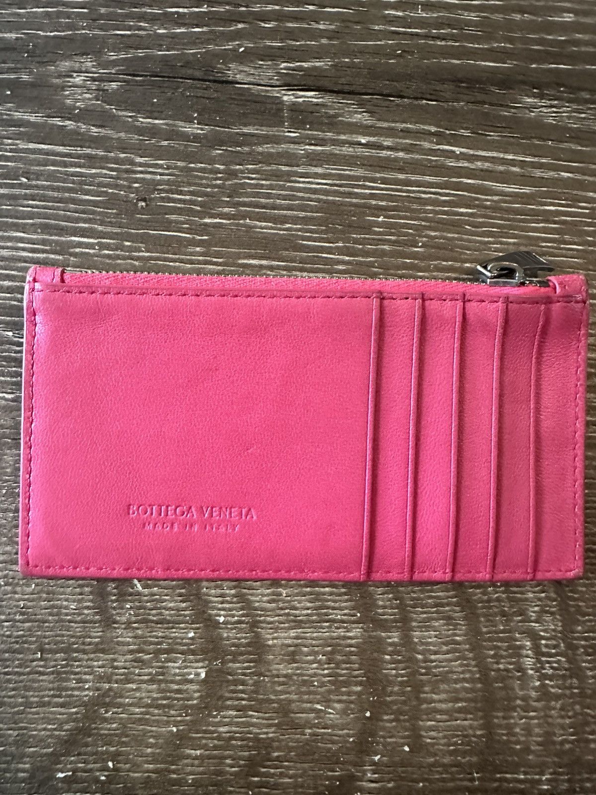 Bottega Veneta Bottega Veneta Pink Card Case With Zipper USED Size ONE SIZE - 1 Thumbnail