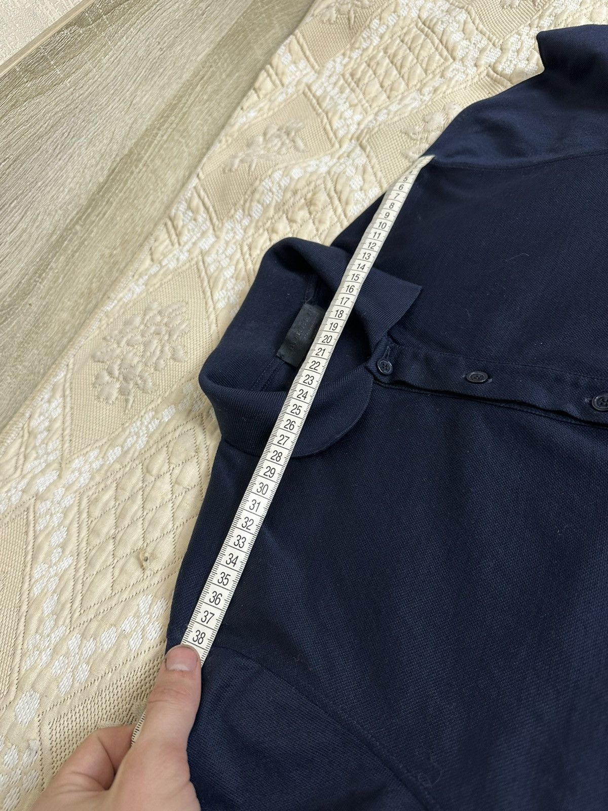 Burberry Prorsum 🔥 Burberry Prorsum Black Navy Polo T Shirt Cotton Slim Fit Size US L / EU 52-54 / 3 - 10 Thumbnail