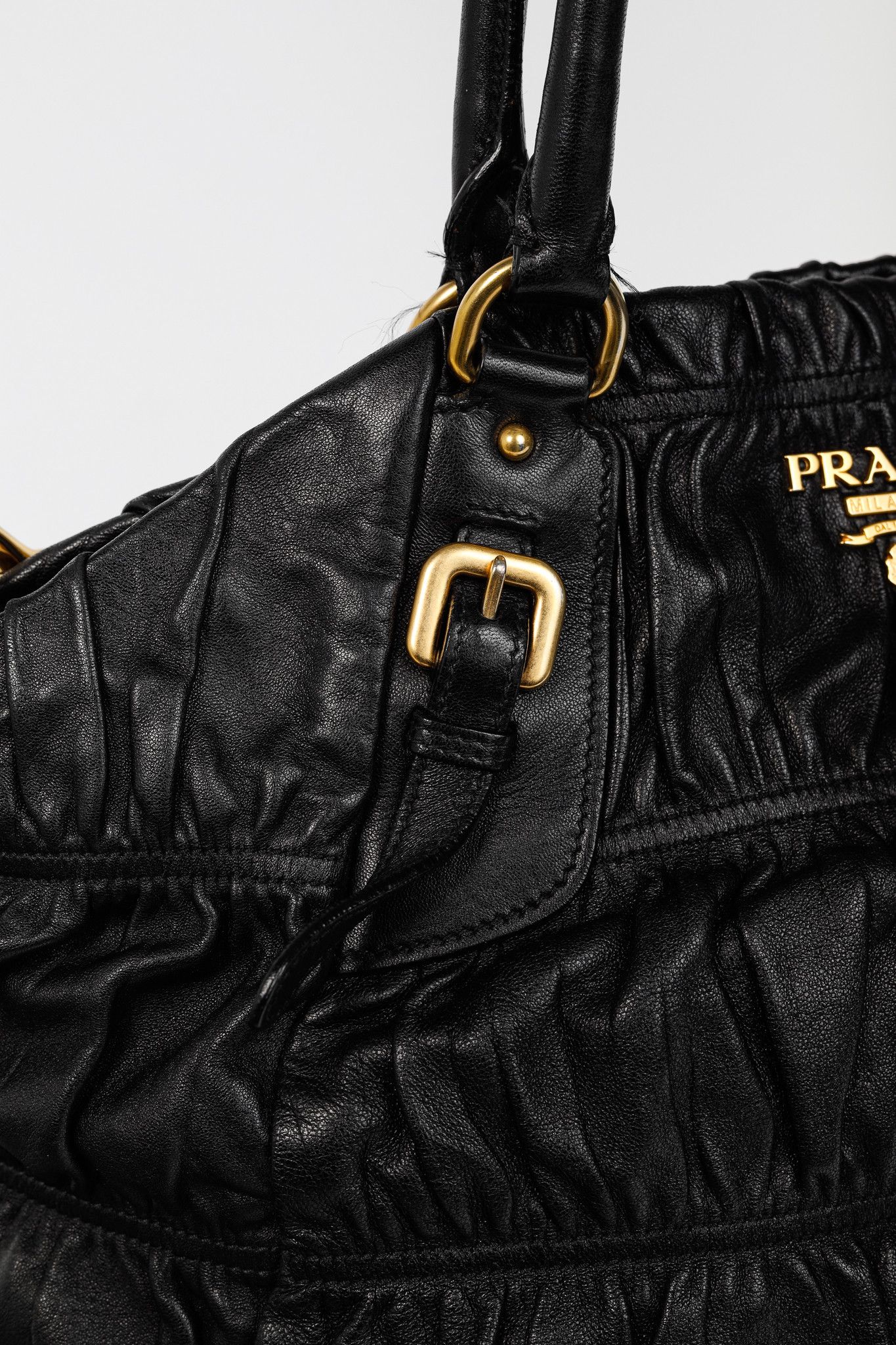 Prada Prada Nero Nappa Gaufre Leather Tote Size ONE SIZE - 9 Thumbnail