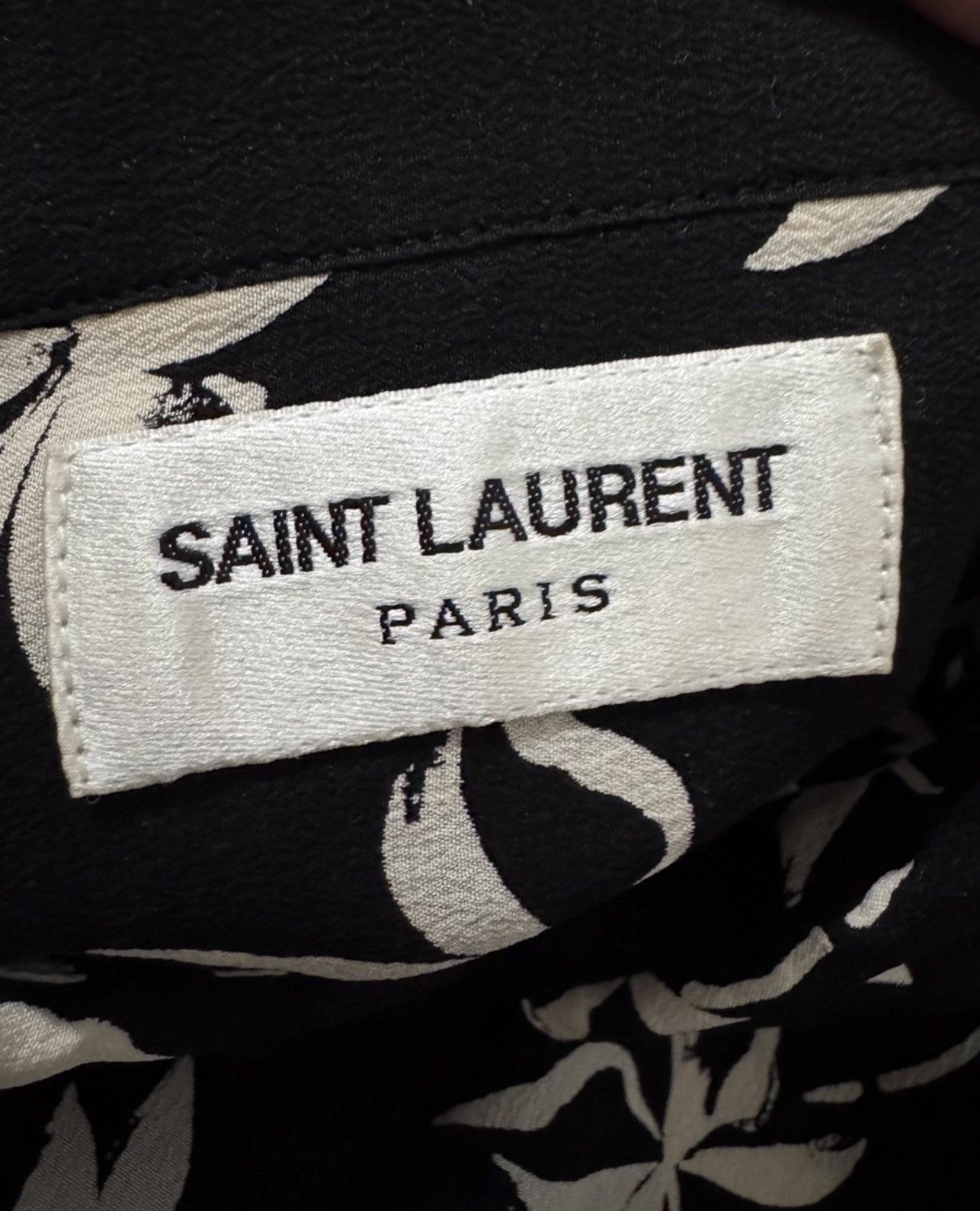 Saint Laurent Paris Saint Laurent (SLP) 21SS Runway Wild Orchid Print Silk Shirt Size US XL / EU 56 / 4 - 5 Thumbnail