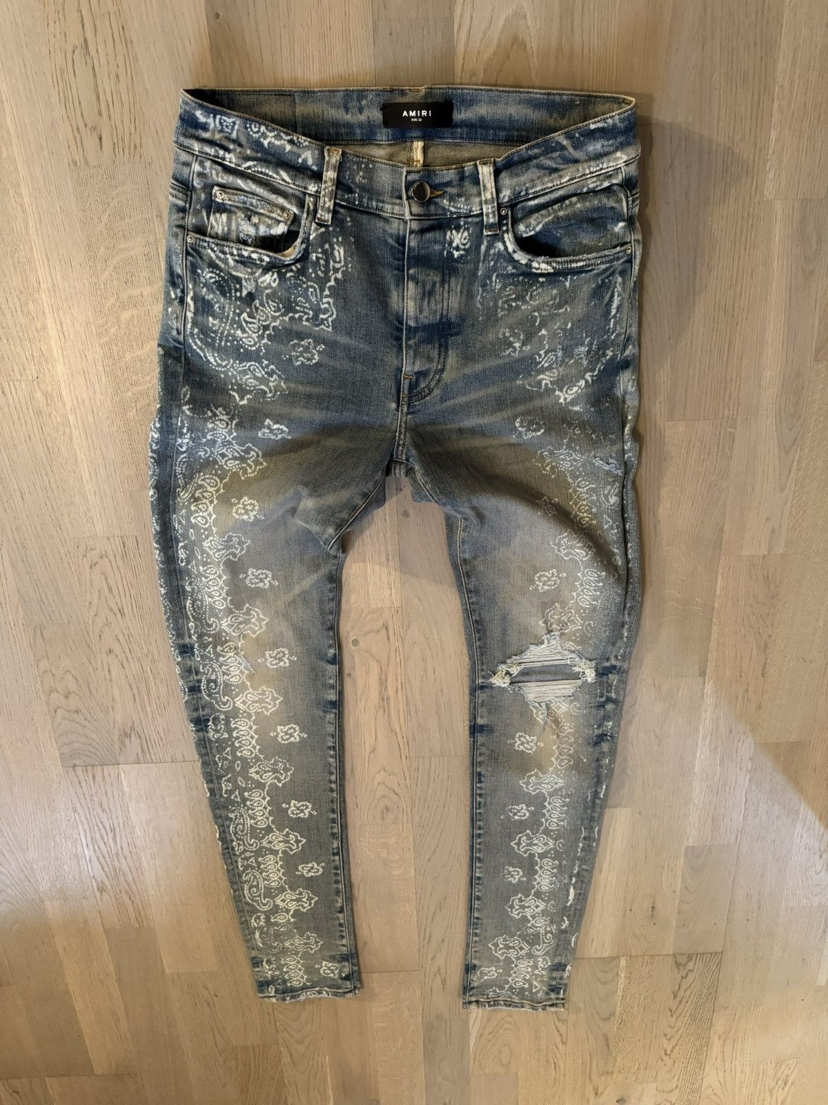 Amiri AMIRI jeans STUDY REAL TAPE MEASUREMENTS BY TAPE IN PHOTOS Size US 32 / EU 48 - 3 Thumbnail
