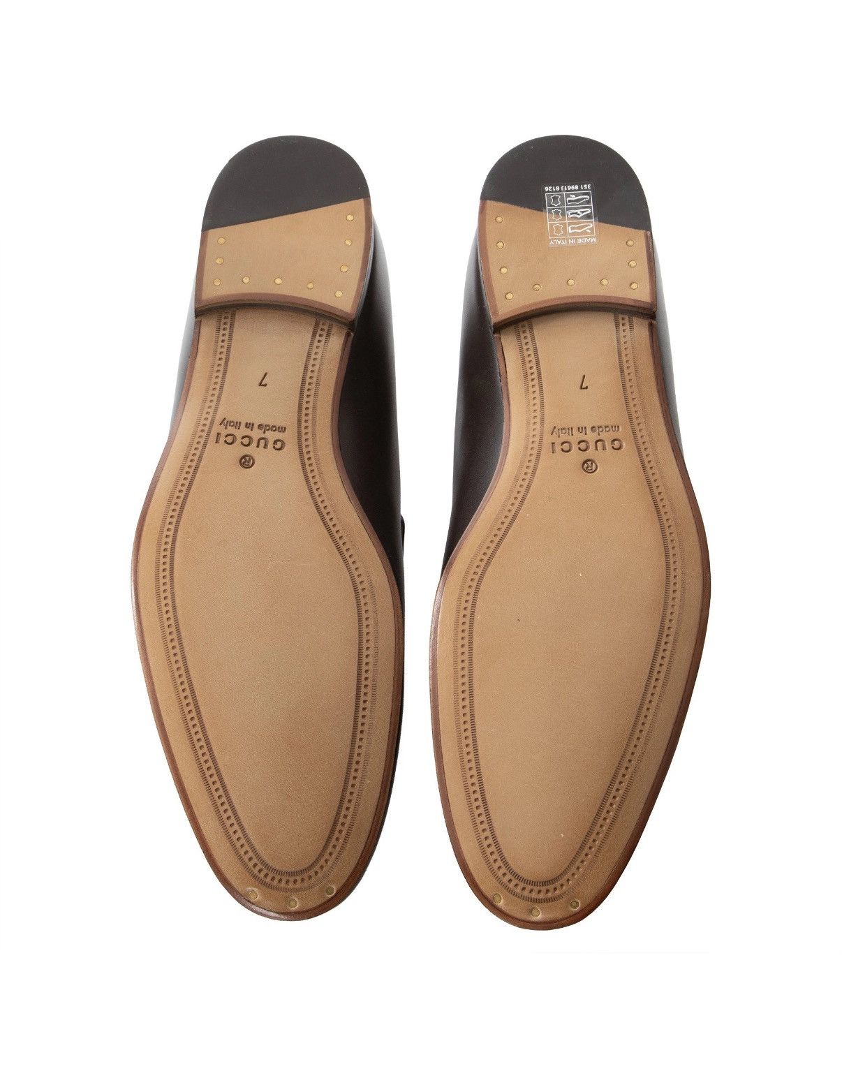 Gucci Gucci Brown Leather GG Embossed Horsebit Loafers - Size 7UK Size US 8 / EU 41 - 5 Thumbnail