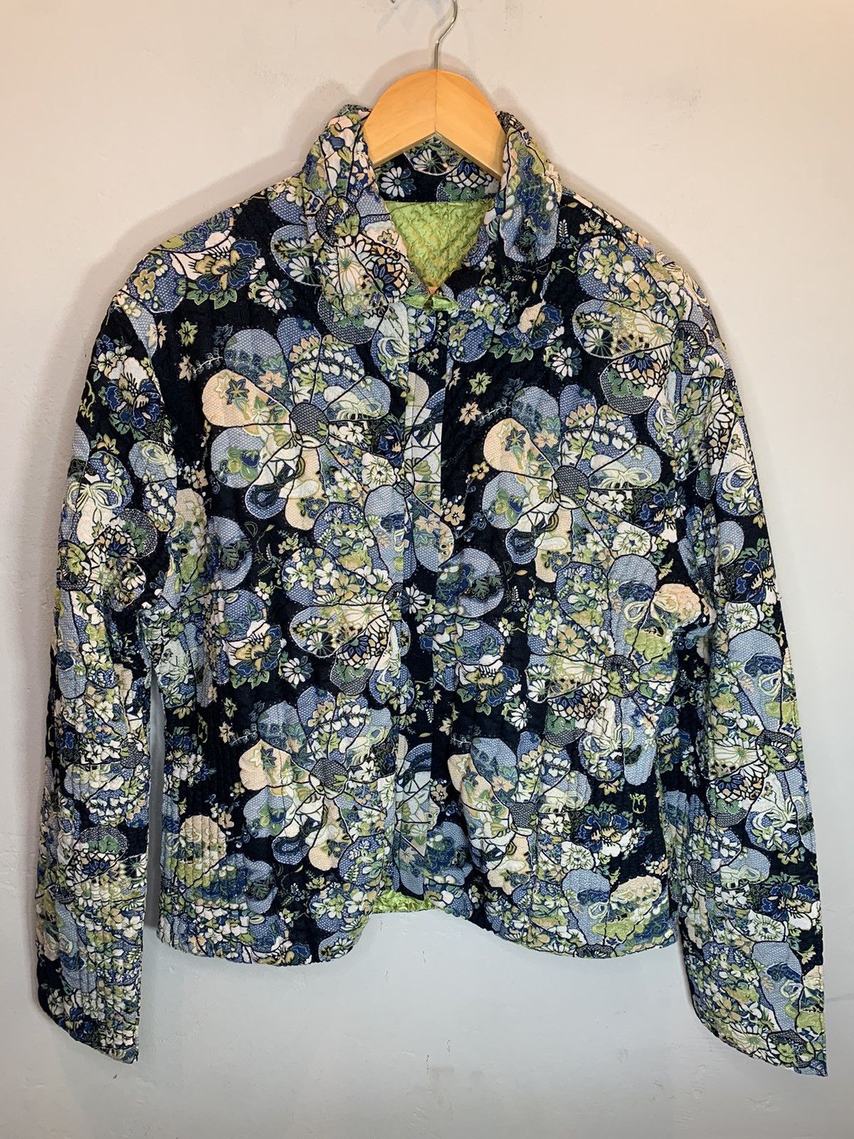Vintage *RARE* Vintage 1990’s Japanese Flower Knit Reversible Jacket Size US S / EU 44-46 / 1 - 1 Thumbnail