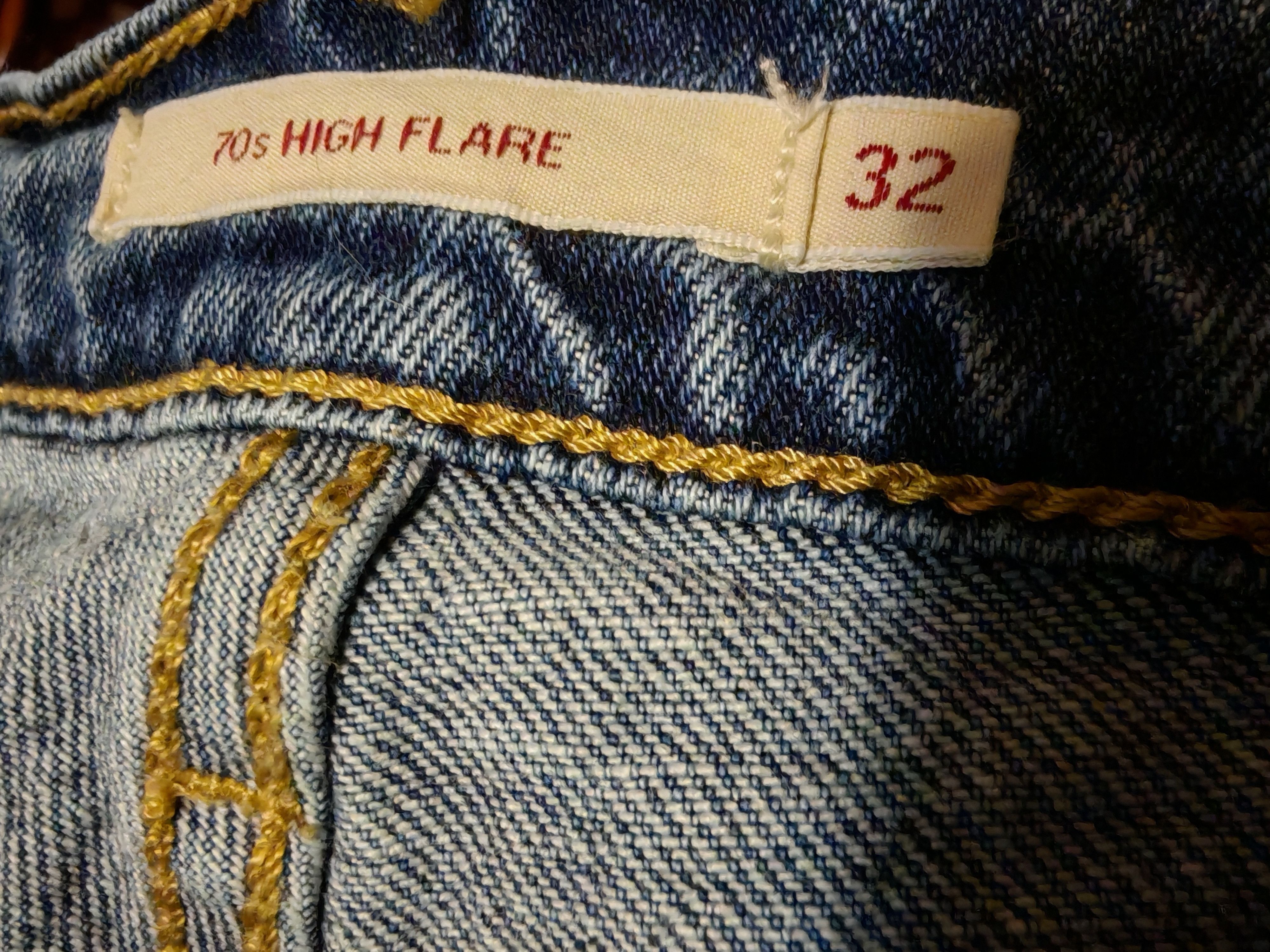 Jean × Levi's × Vintage Levi's Premium 70s High Flare Flared Distressed Jeans sz 32 Size US 32 / EU 48 - 9 Thumbnail