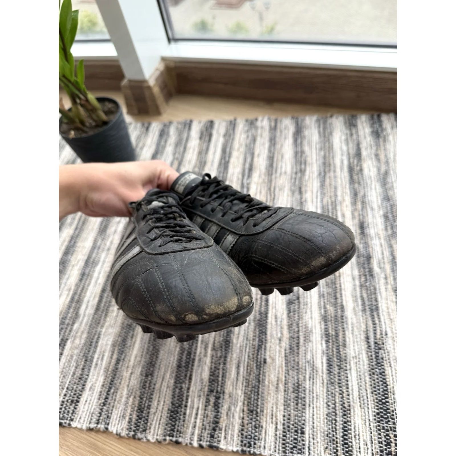 Adidas VINTAGE Adidas Napoli Boots Football US 8 Mens Leather Black 60s 70s FIFA Limited Edition Rare Boots Adidas Napoli Boots Size US 8 / EU 41 - 4 Thumbnail