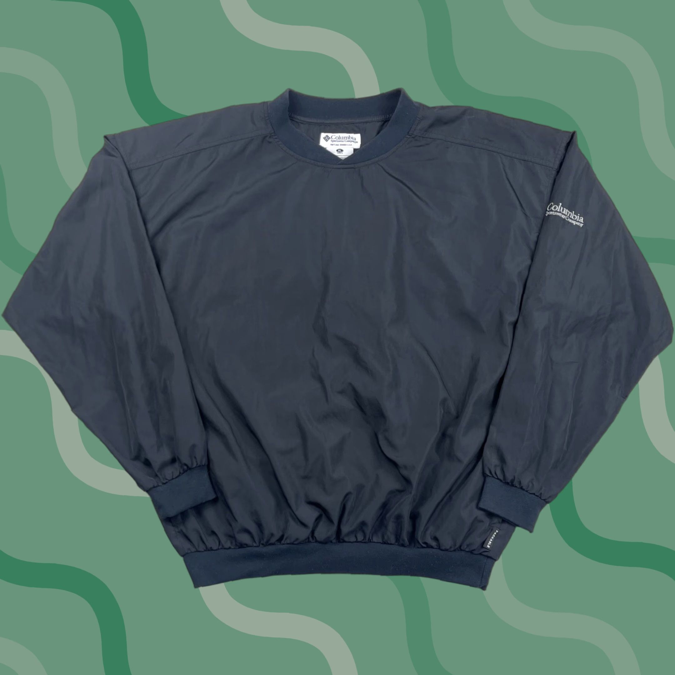 Vintage VINTAGE Columbia Windbreaker Jacket XL Men Black Zip Pockets Packable 90s Golf Hiking Size US XL / EU 56 / 4 - 1 Thumbnail