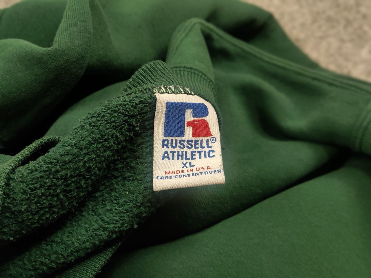 Russell Athletic Vintage Russell Athletics USA Made Blank Green Sweatshirt Size US XL / EU 56 / 4 - 12 Thumbnail