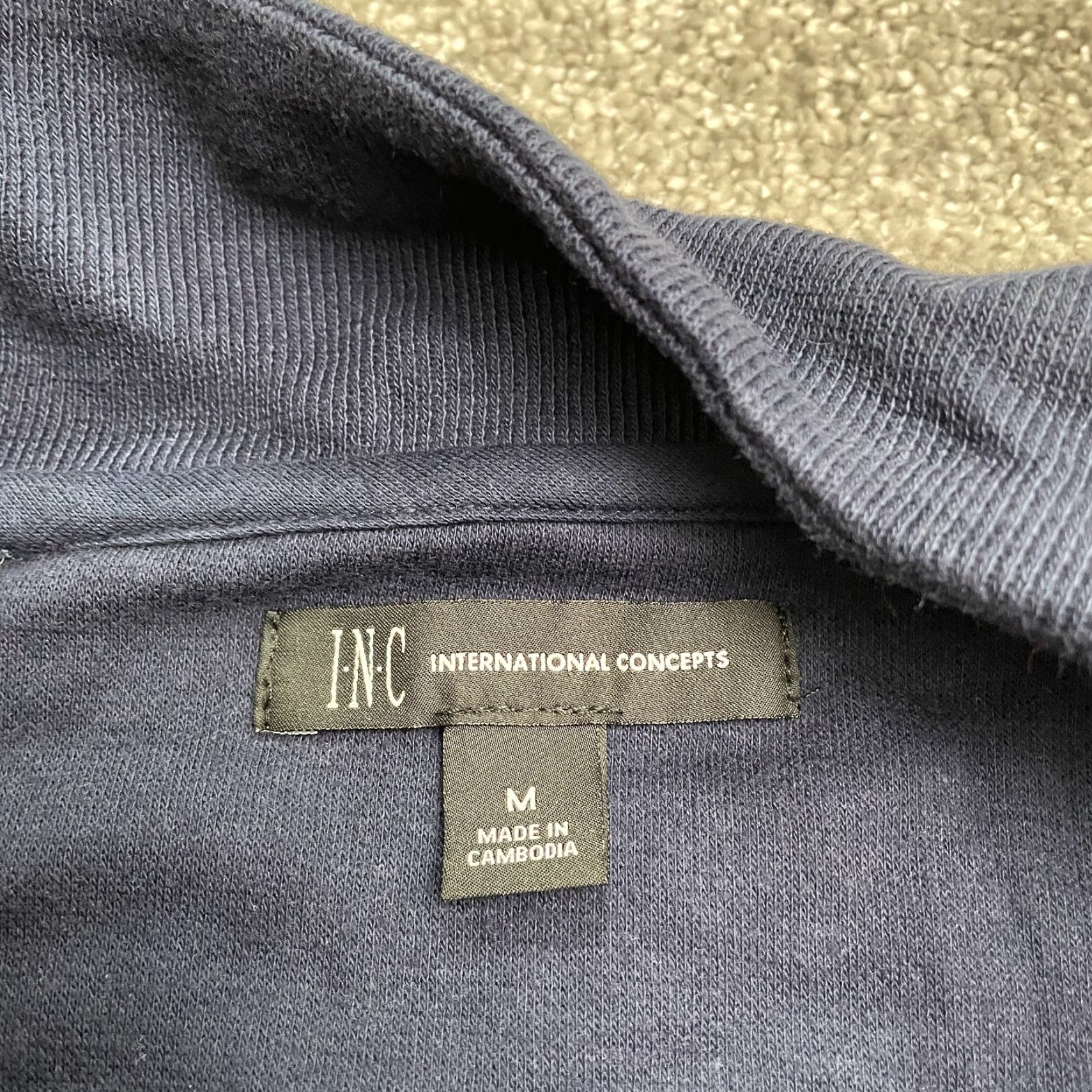 Vintage INC International Concept Jacket Womens Medium Blue Quilted Rib Bomber Full Zip Classic Outdoor Size M / US 6-8 / IT 42-44 - 5 Thumbnail
