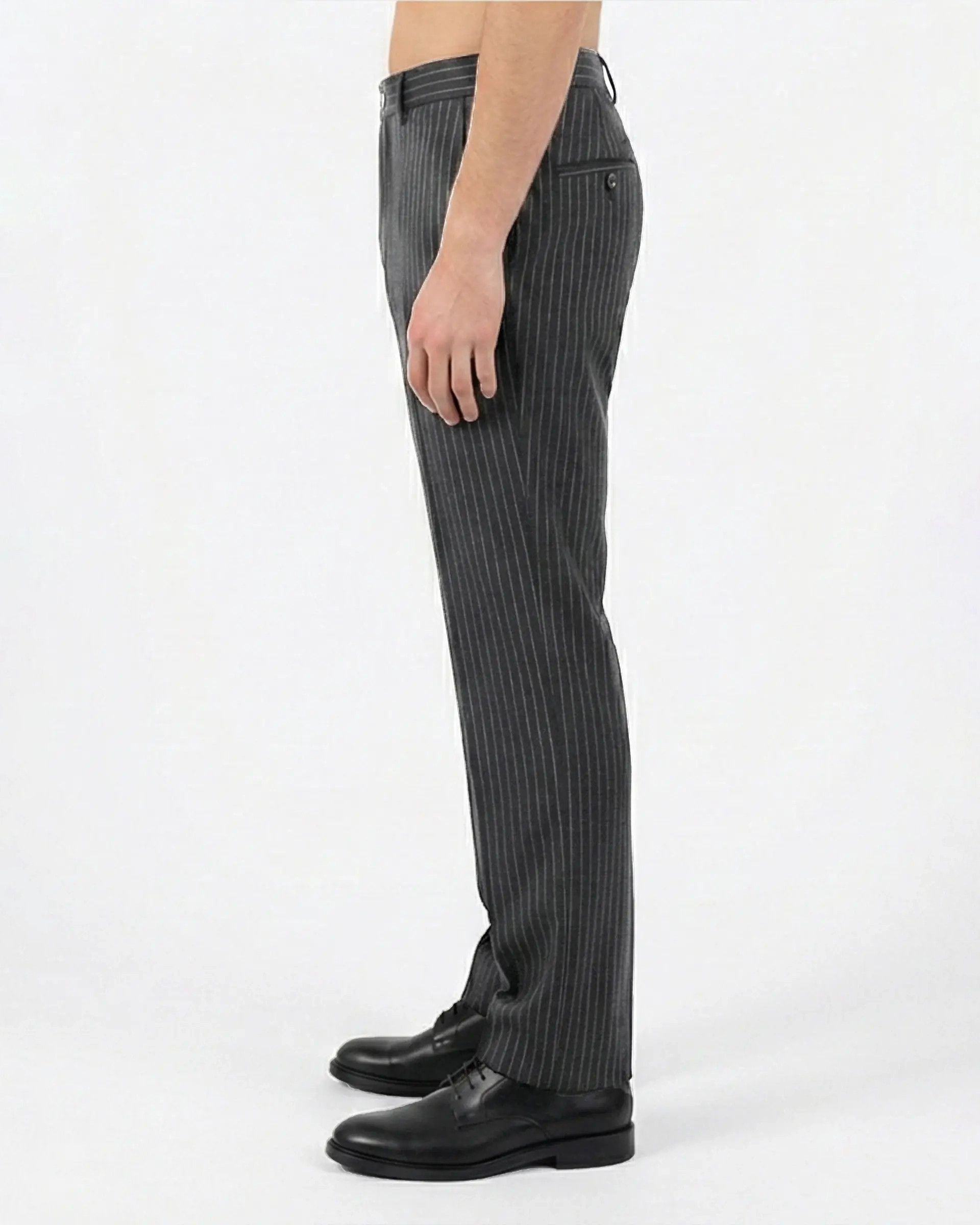 Miu Miu Pinstriped Trousers Virgin Wool Size US 34 / EU 50 - 3 Thumbnail