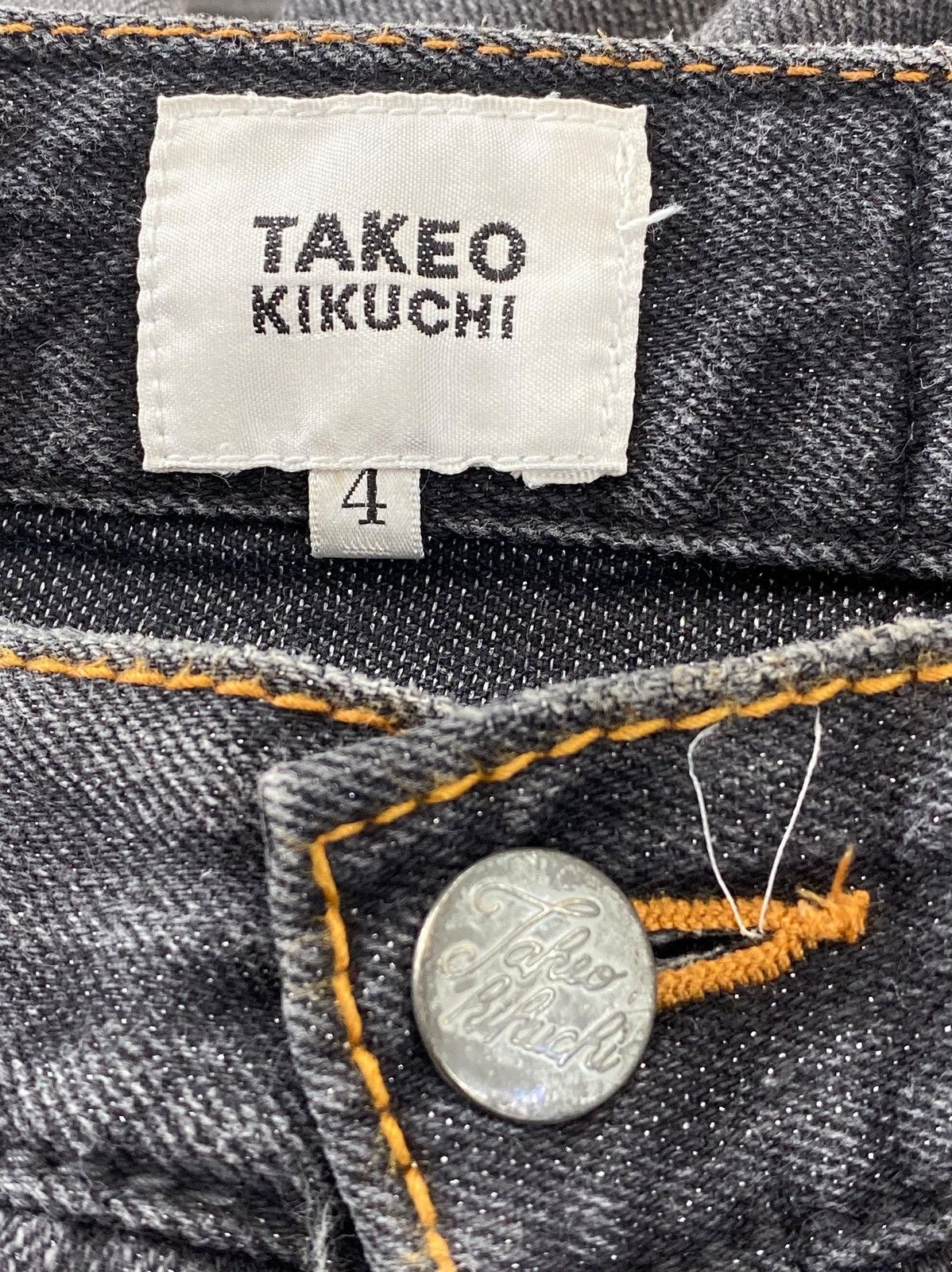 Takeo Kikuchi Takeo Kikuci Blue Wash Style Straight Leg Jeans Size US 32 / EU 48 - 10 Thumbnail