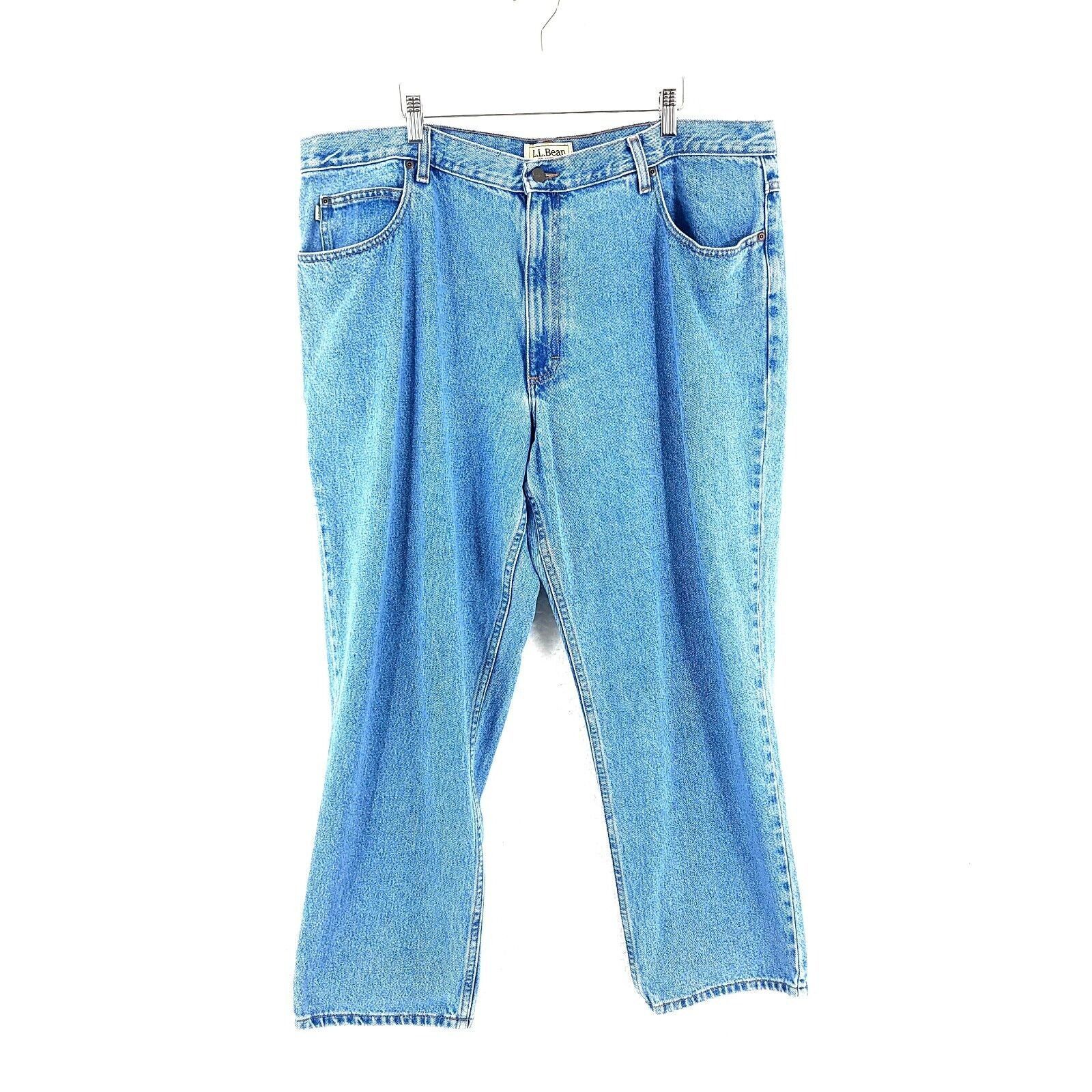 L.L. Bean L.L. Bean Relaxed Fit Light Wash Blue High Rise Denim Jeans Size US 42 / EU 58 - 1 Thumbnail