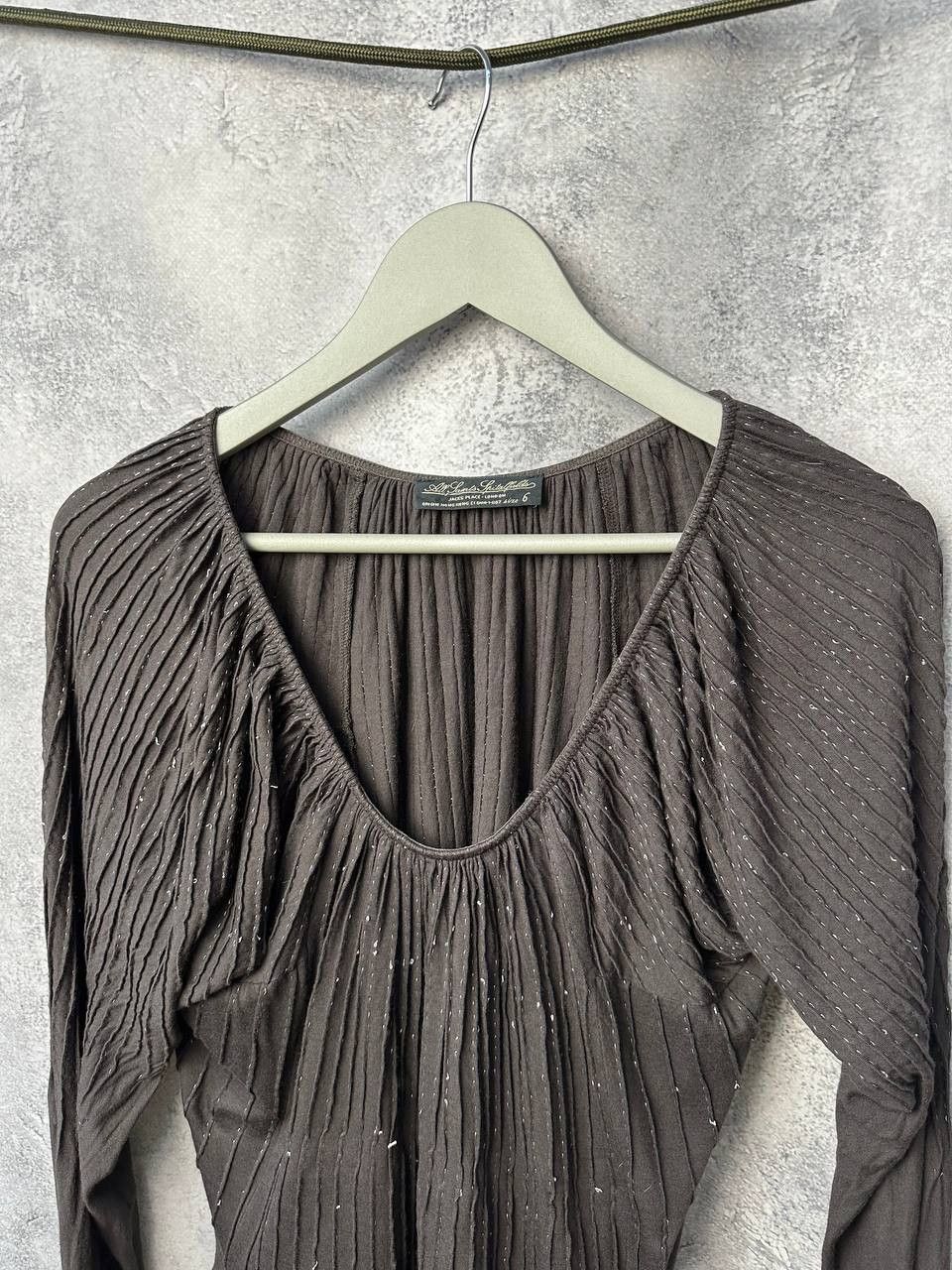 Allsaints × Vintage AllSaints Spitafields Angel Tunic Dress Brown Pleated Size M / US 6-8 / IT 42-44 - 5 Thumbnail