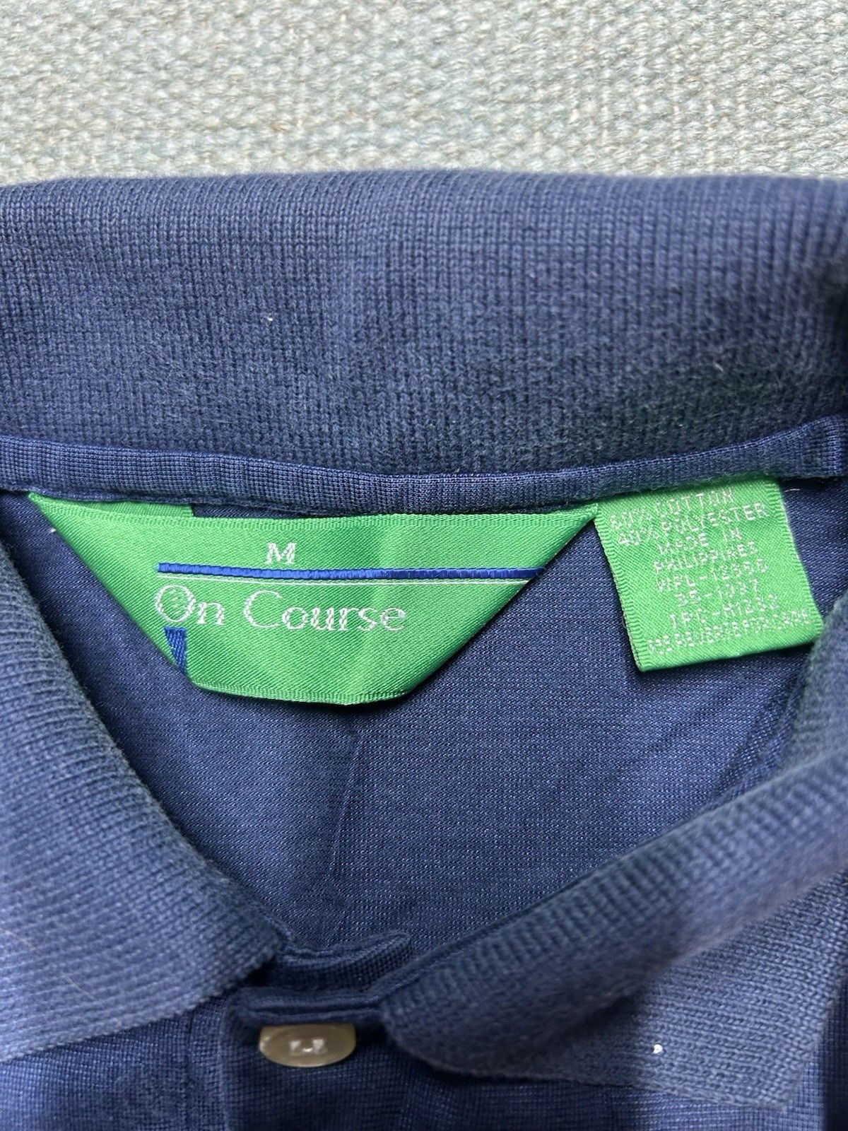 Vintage Vtg 80s polo shirt navy blue blank soft poly cotton medium Size US M / EU 48-50 / 2 - 5 Thumbnail
