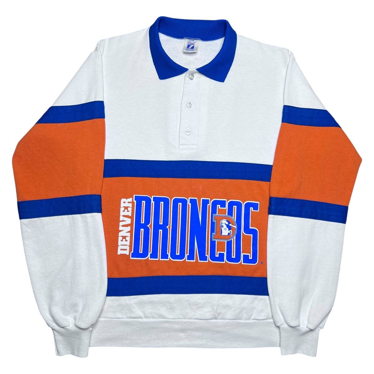 Logo 7 Vintage 1990s NFL Denver Broncos Logo 7 Rugby Sweatshirt Size US M / EU 48-50 / 2 - 1 Thumbnail