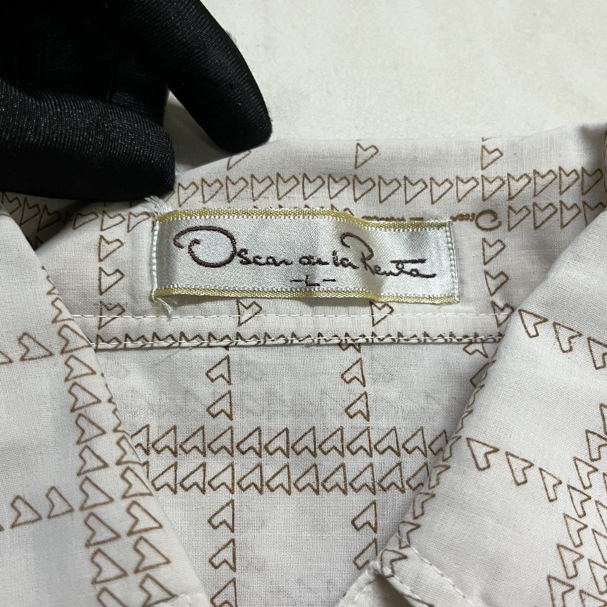 Oscar De La Renta × Vintage Vintage Oscar De La Renta Open Collar Shirt Size US M / EU 48-50 / 2 - 4 Thumbnail