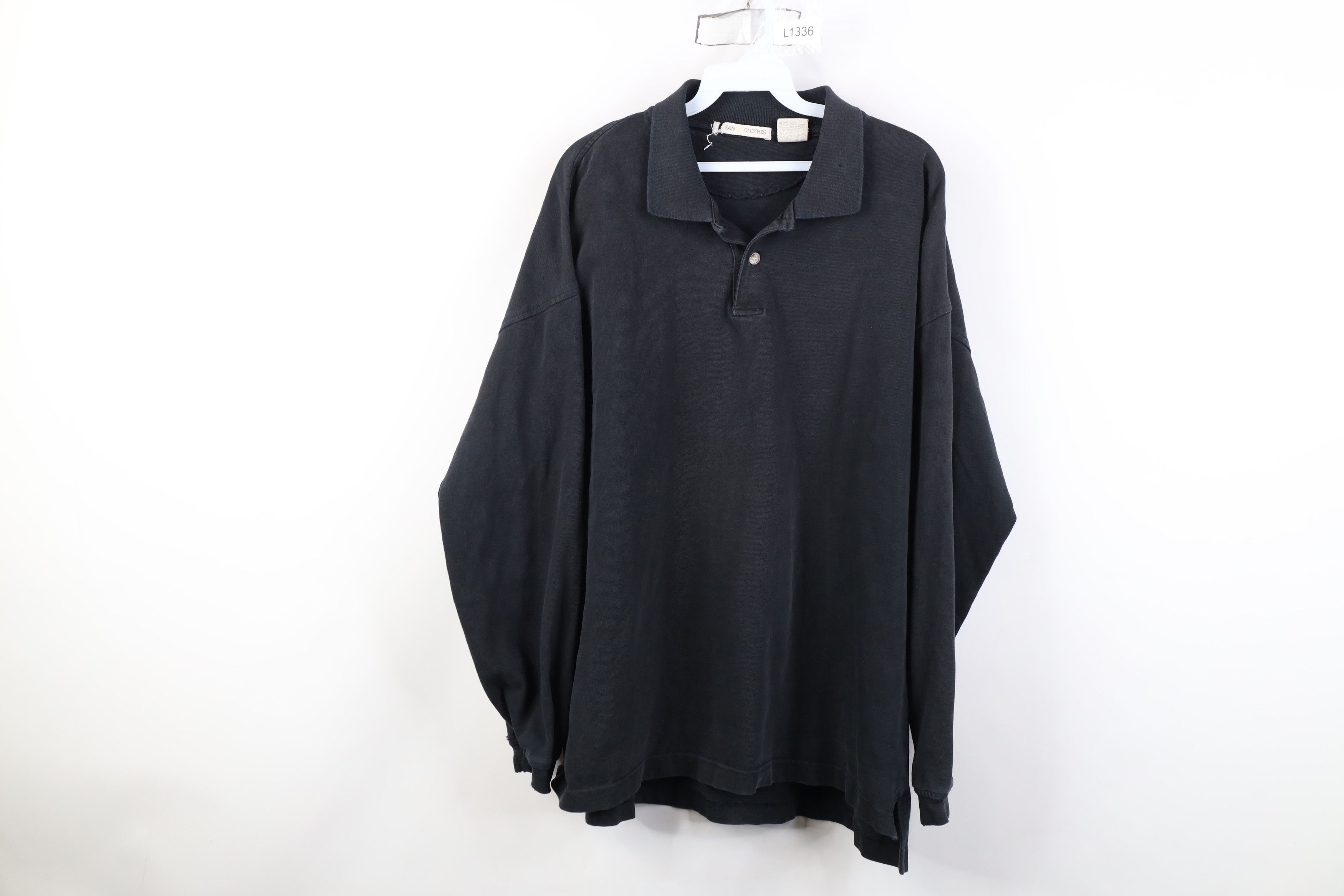 Vintage Vintage 90s Streetwear Ribbed Knit Long Sleeve Rugby Polo Size US XL / EU 56 / 4 - 1 Thumbnail