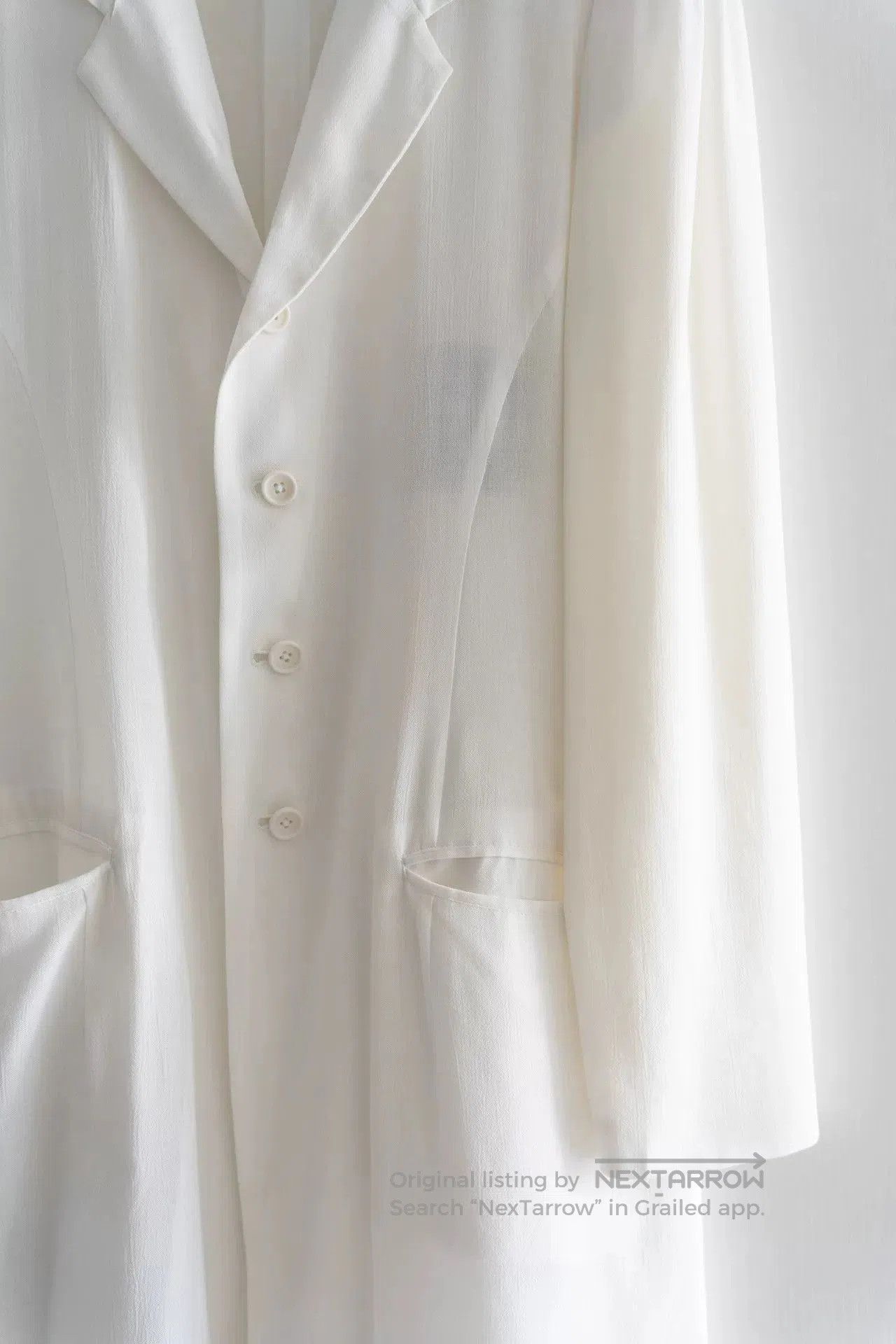 Yohji Yamamoto Yohji Yamamoto White Silk Coat and Pants Set. Size US M / EU 48-50 / 2 - 5 Thumbnail