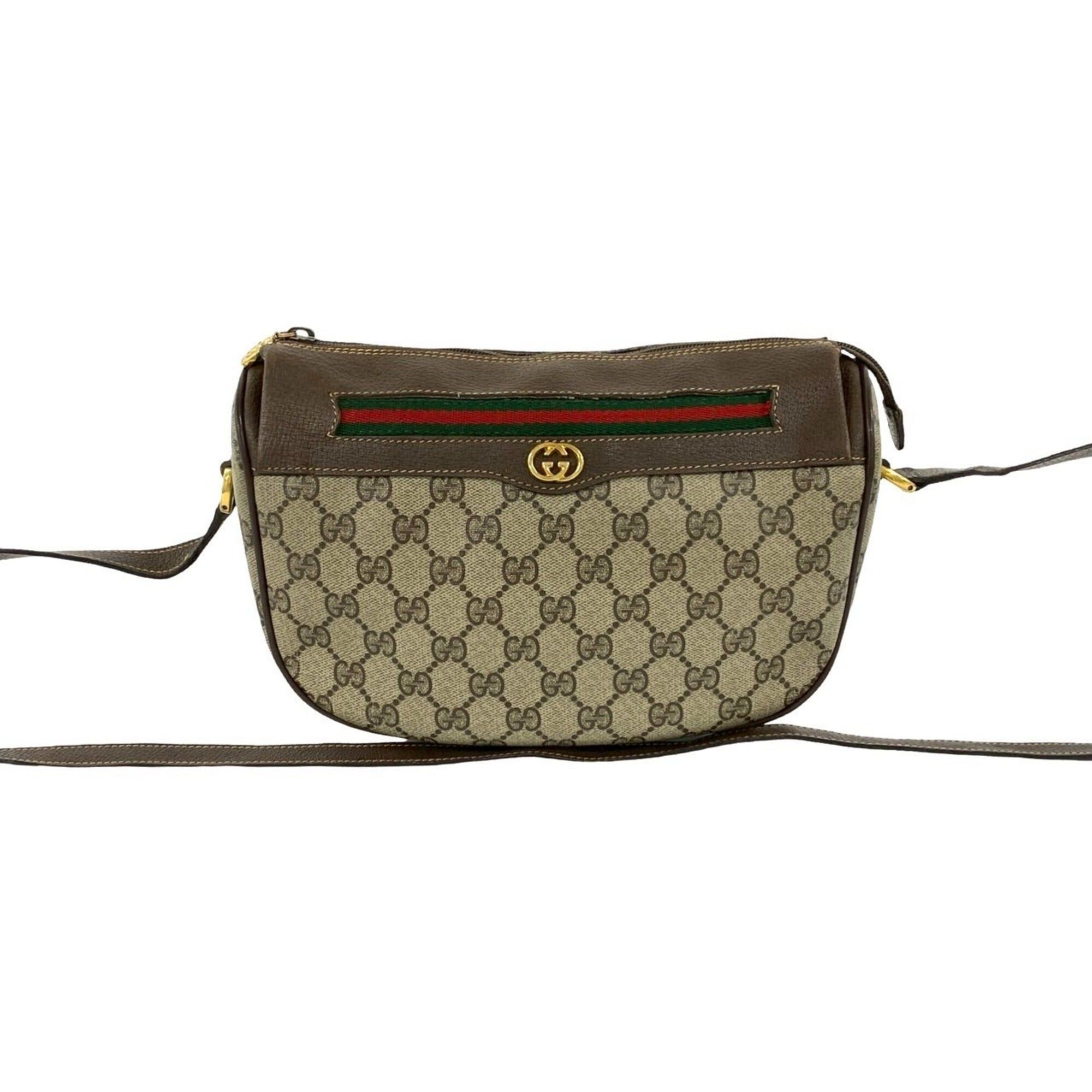 Gucci GUCCI Vintage Sherry Line GG Logo Leather Shoulder Bag, Brown, 28950 Size ONE SIZE - 1 Thumbnail