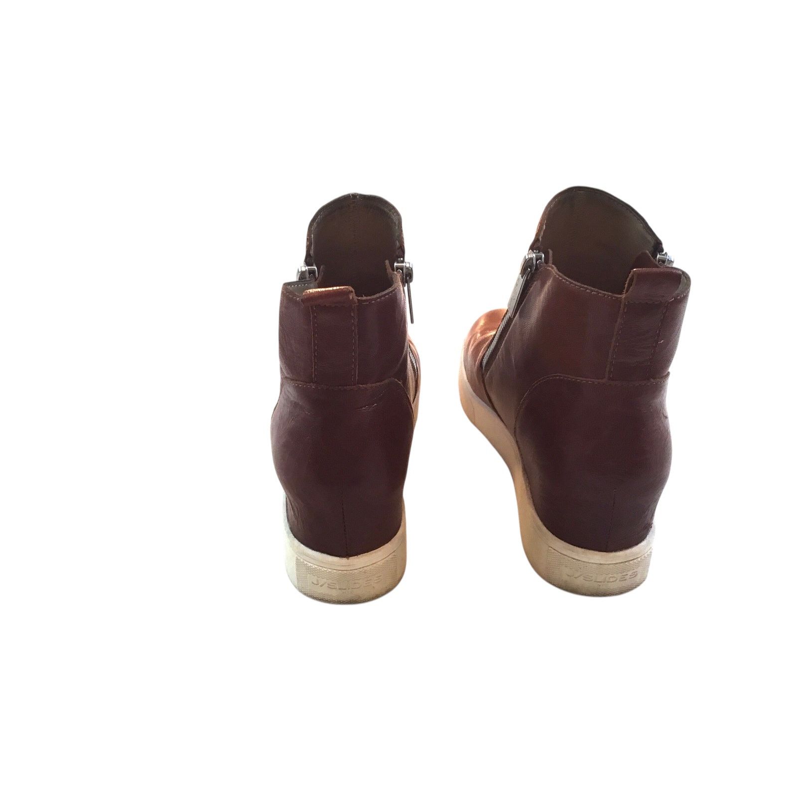 J/Slides J Slides NYC Wedge Zipper Booties Brown White Soles 8.5M Size US 8.5 / IT 38.5 - 4 Thumbnail