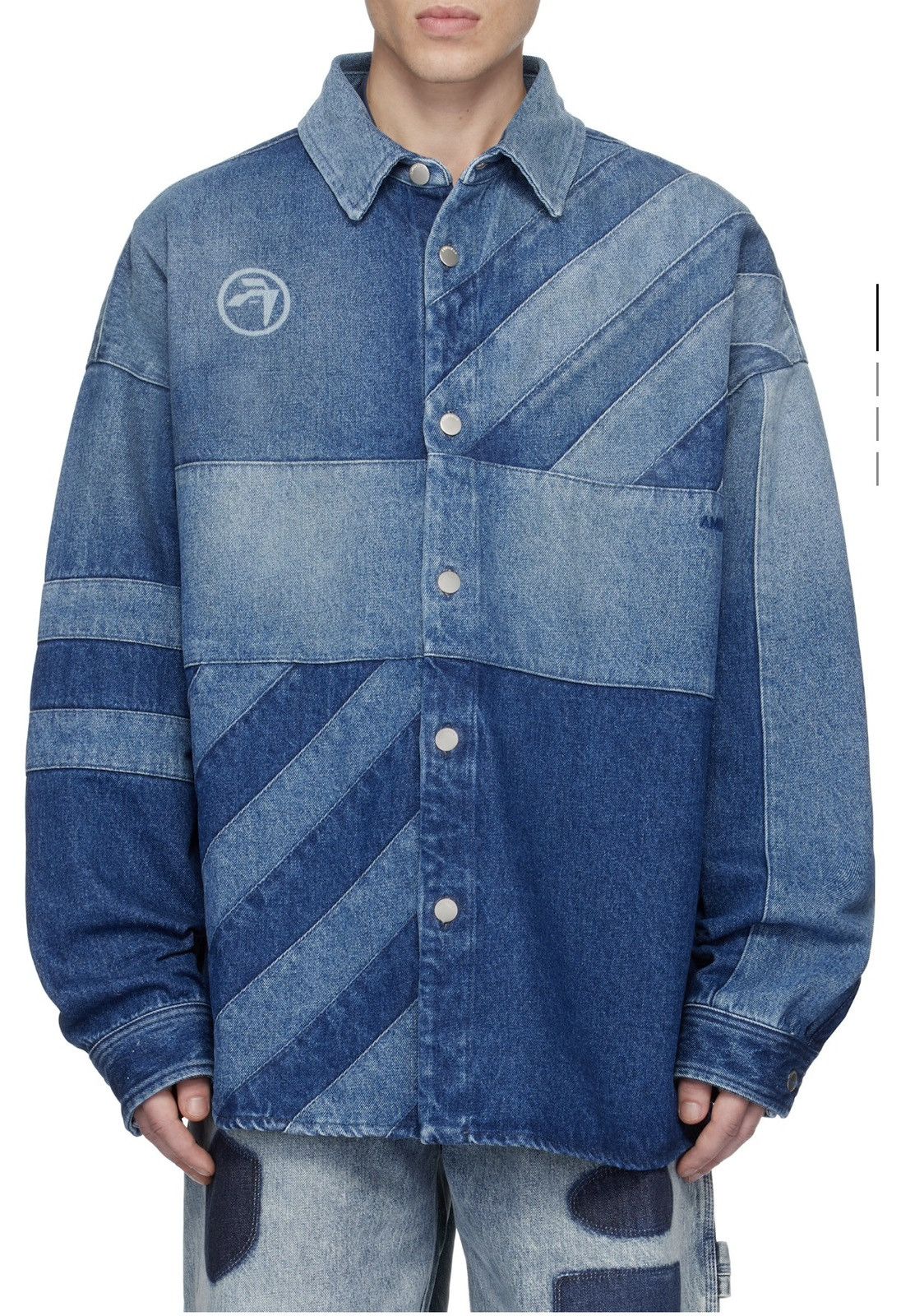 Ambush Design Indigo patchwork denim shirt Size US L / EU 52-54 / 3 - 1 Thumbnail