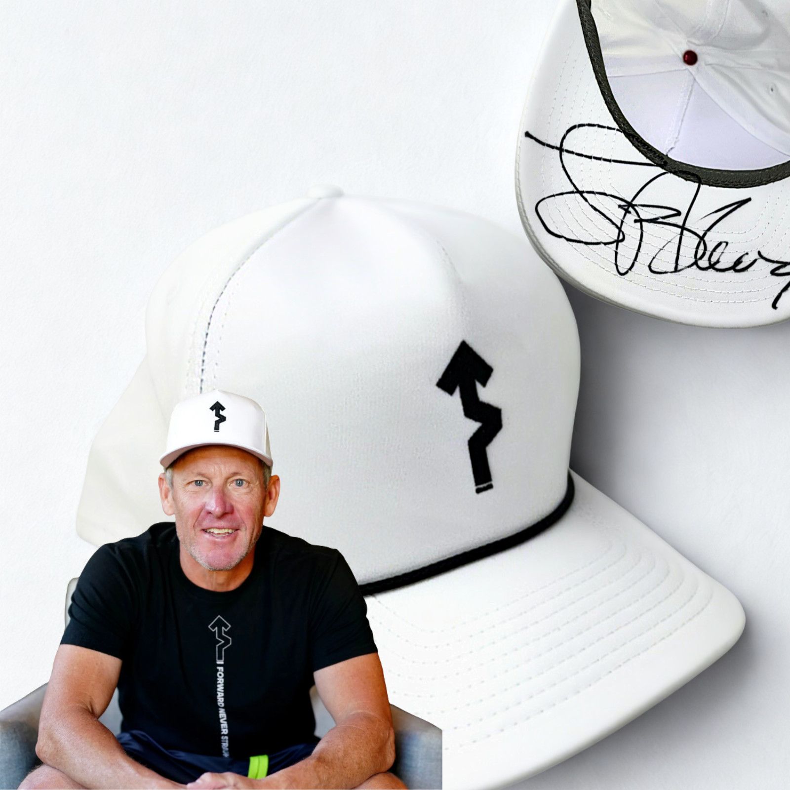 Imperial WEDU White FNS Rope Cap Lance Armstrong Signed RARE Size ONE SIZE - 15 Thumbnail
