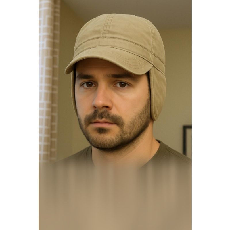 Other Winter Warm Beanie Fleece Lined Cap Adjustable Hat With Brim Size ONE SIZE - 4 Thumbnail