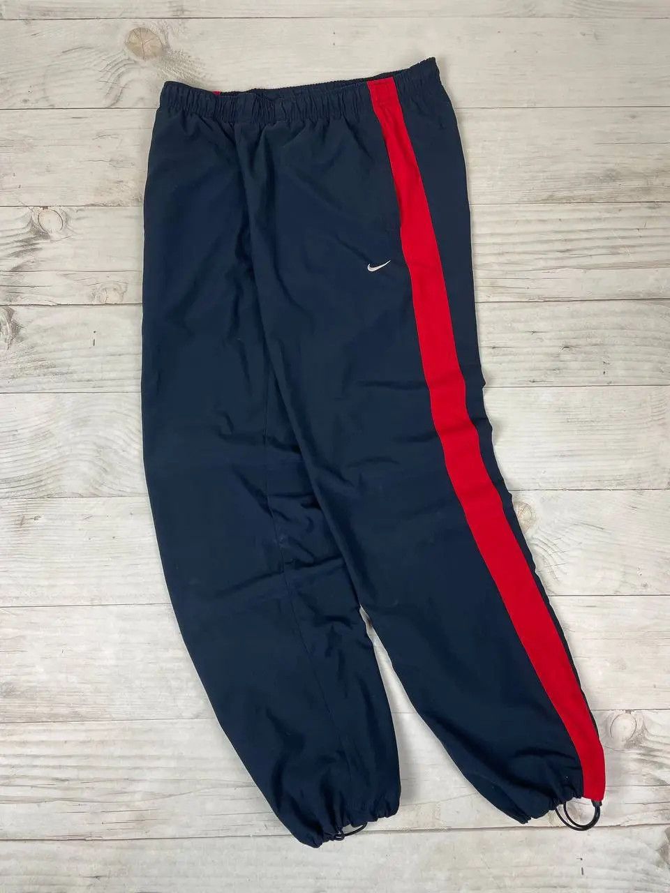 Nike Vintage Nike Track Pants Nylon 00s Swoosh Striped Drill Y2K Size US 30 / EU 46 - 1 Thumbnail