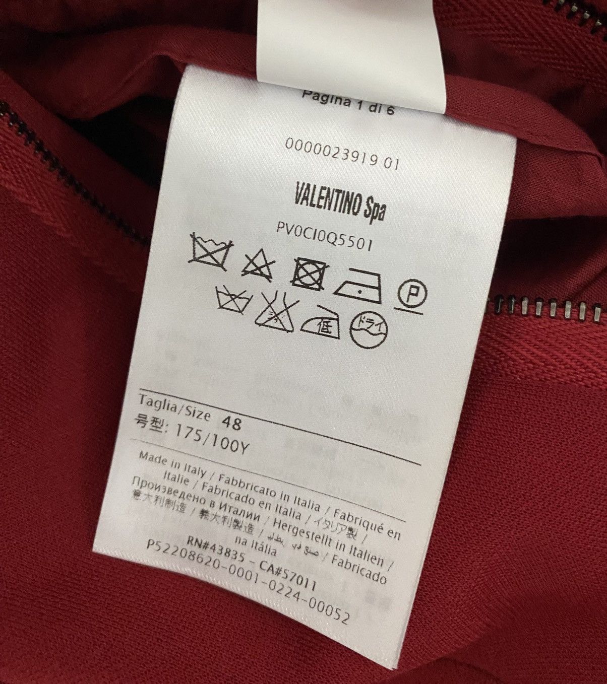 Valentino Valentino Archive Red and White Stripe Track Jacket, 48, New Size US M / EU 48-50 / 2 - 8 Thumbnail