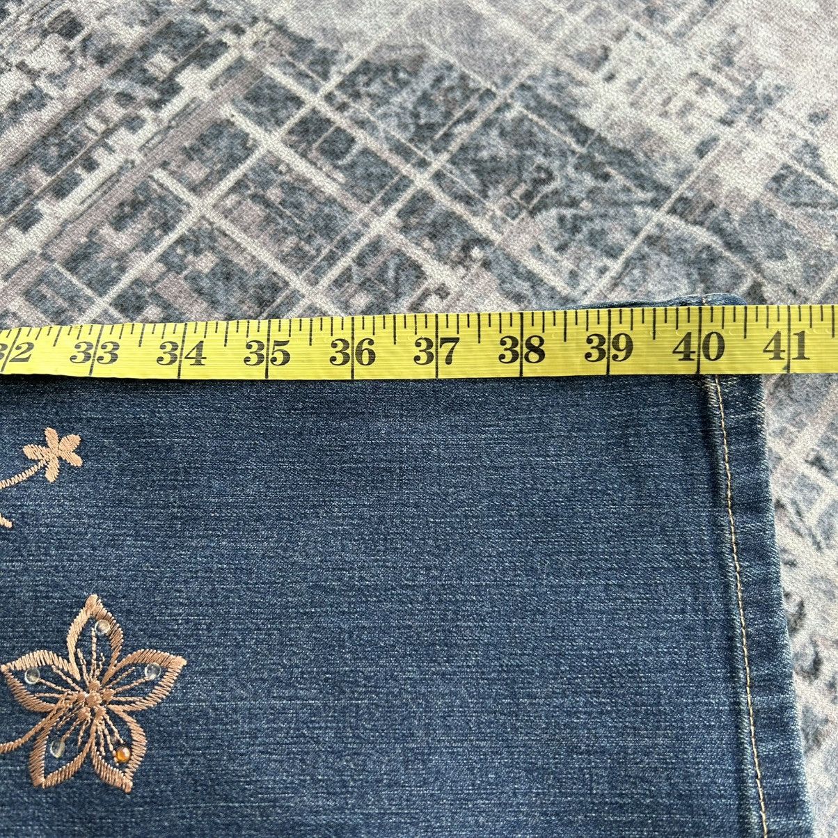 If Six Was Nine Super Flared Flowers Cox Jeans Size US 28 / EU 44 - 21 Thumbnail