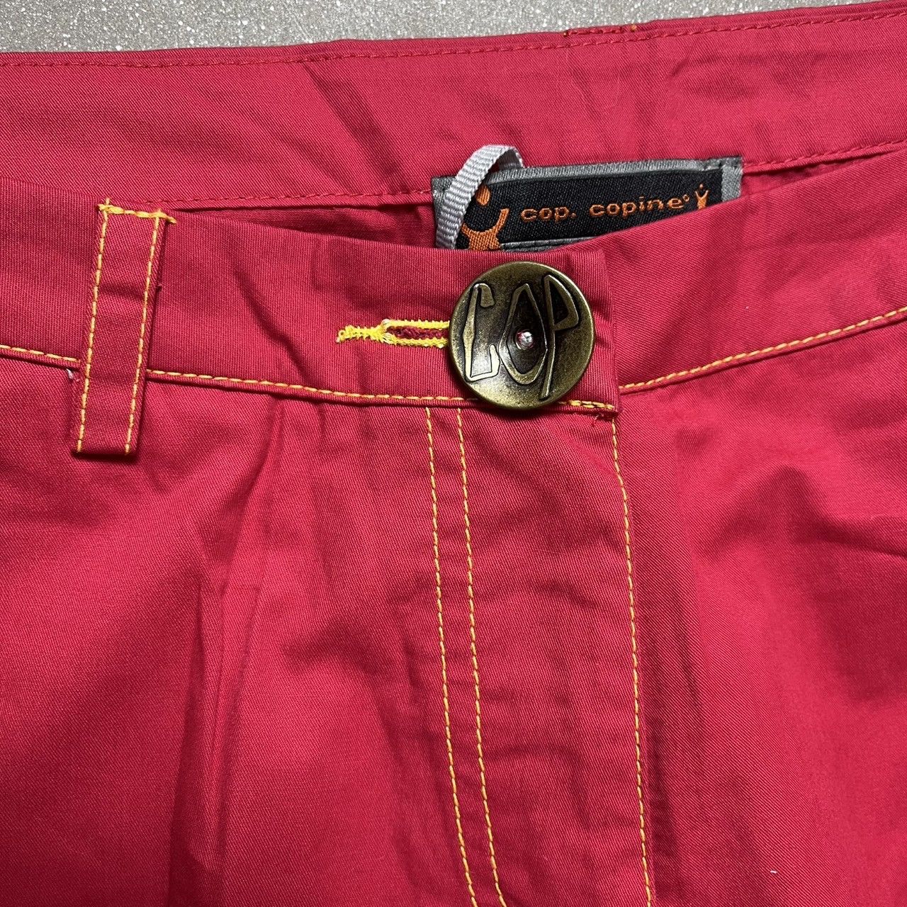 Cop Copine Cop Copine Red & Yellow Stitch Pant Size 31" - 3 Thumbnail