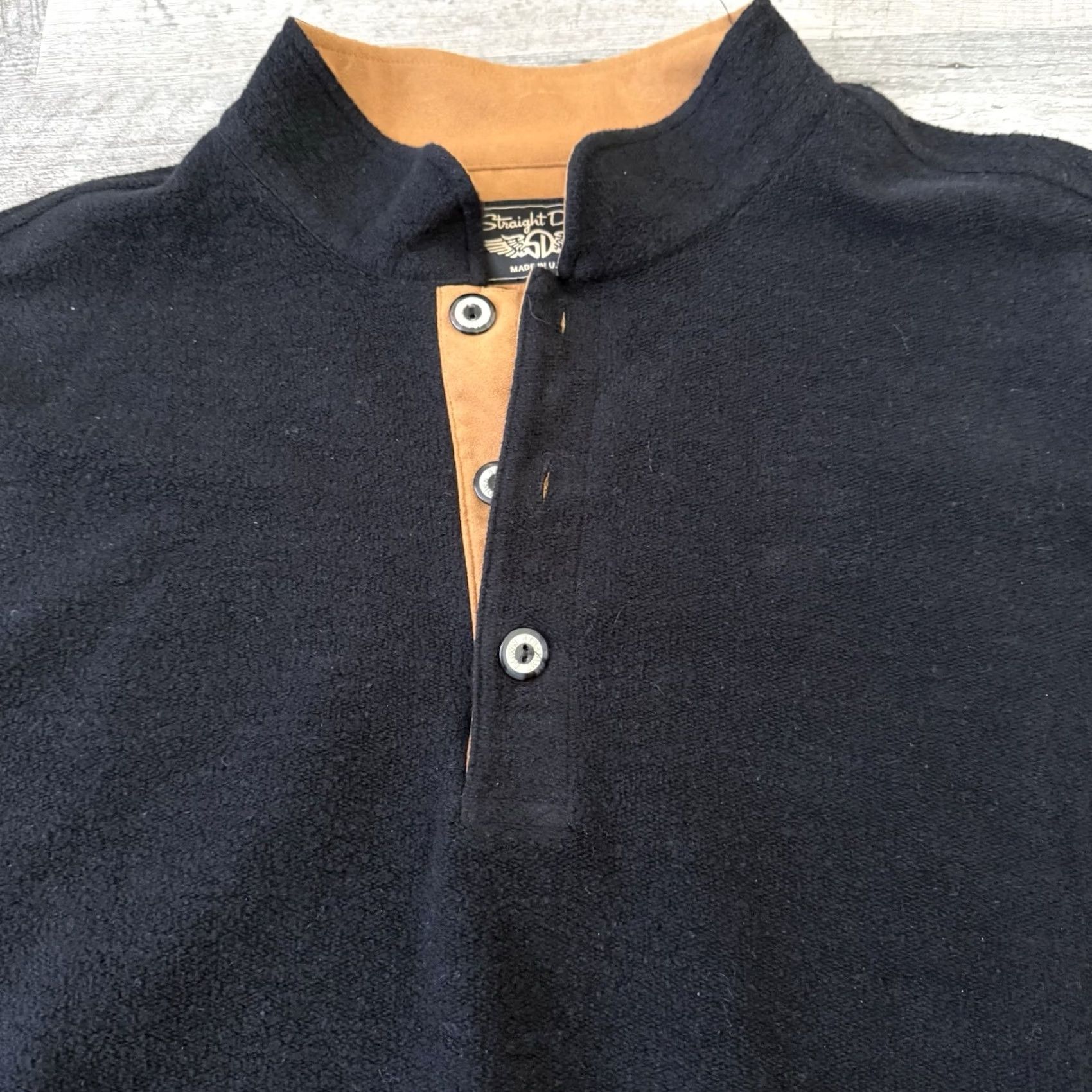 Vintage Straight Down Pullover Sweater Mens XXXL 3XL Black Golfing Jacket 1/4 Button Outdoor Sports Size US XXL / EU 58 / 5 - 3 Thumbnail
