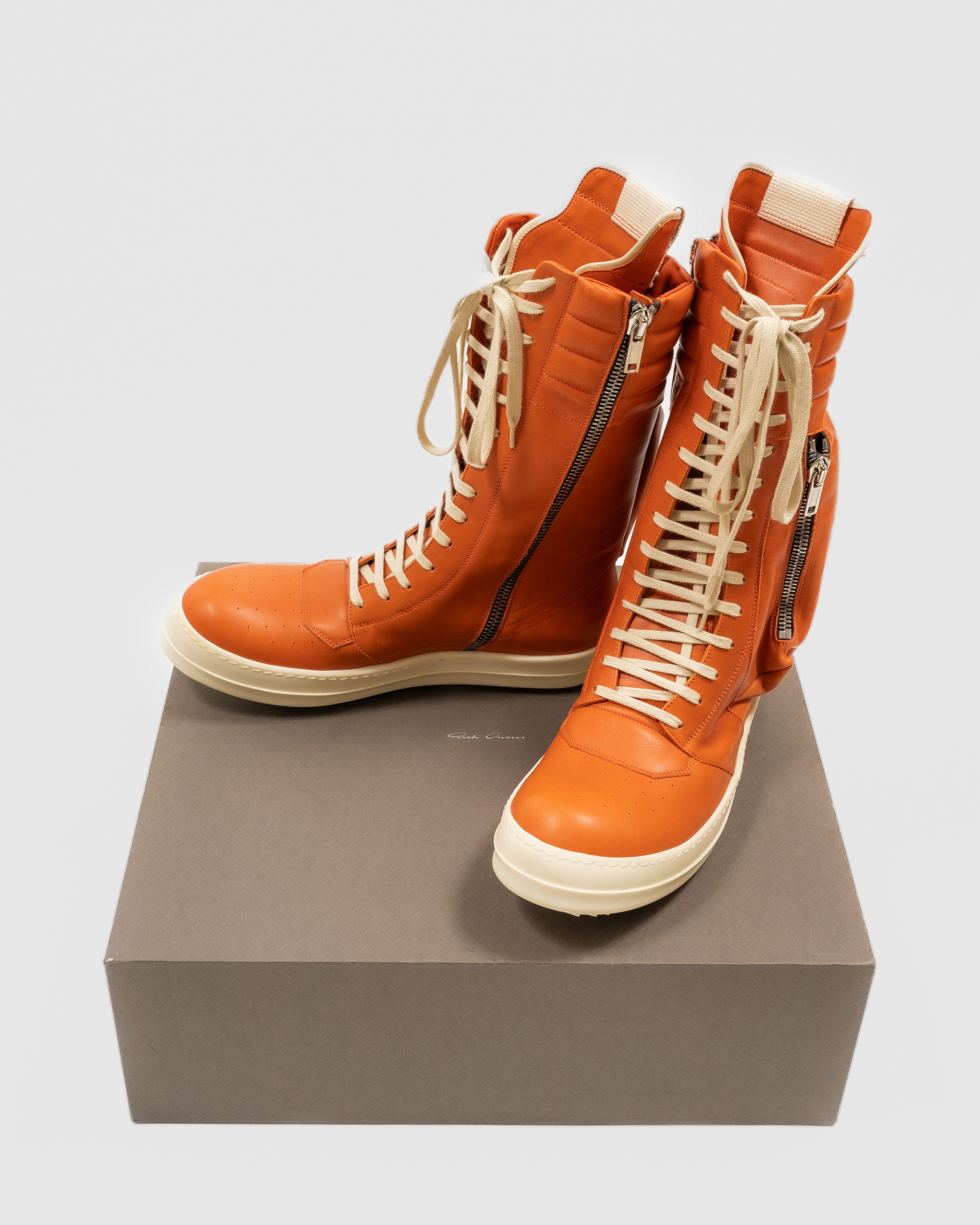 image of Rick Owens Orange Cargobasket Shoes, Men's (Size 11)