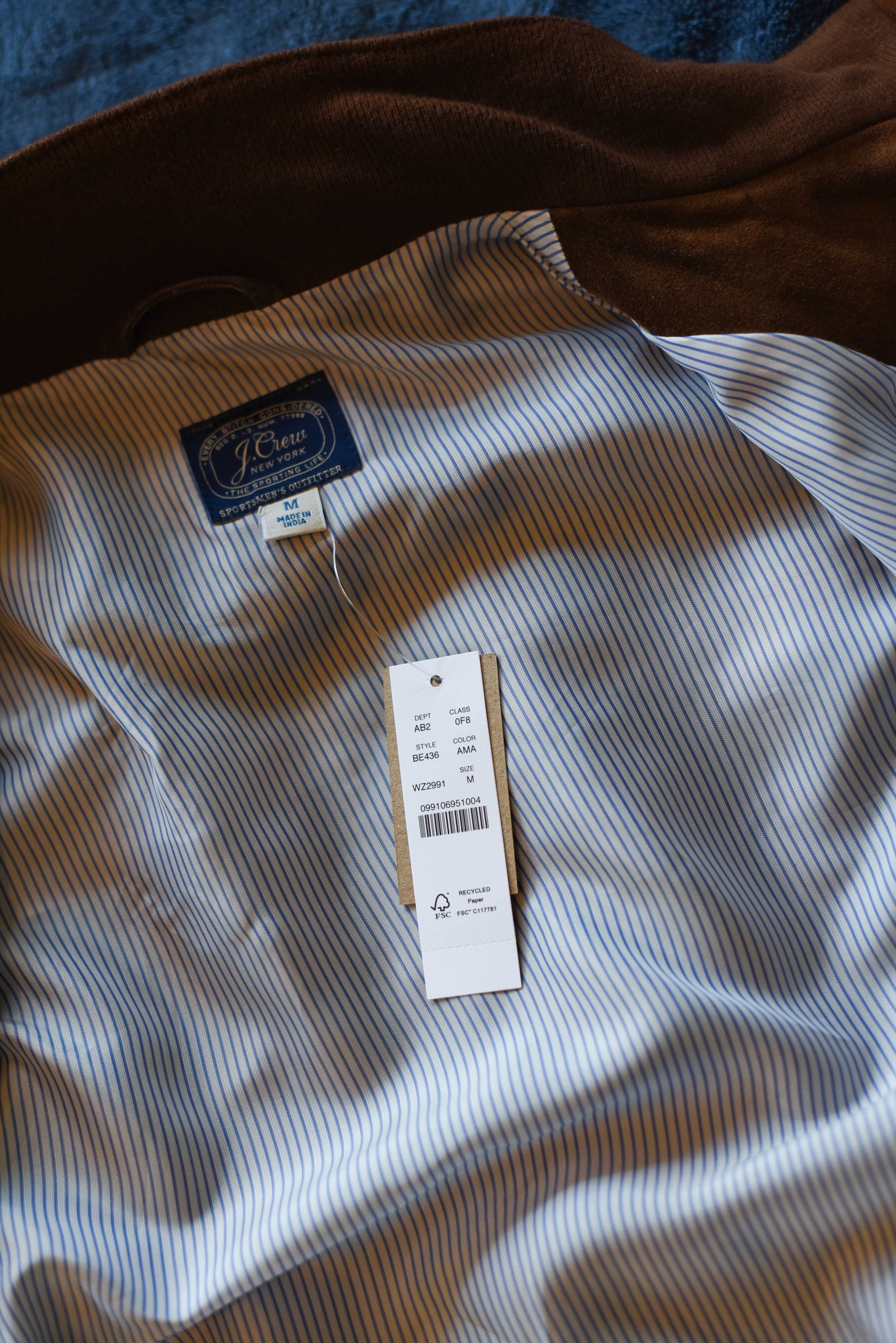 J.Crew New J.Crew Men's Italian Suede Jacket Mahogany Size Medium Size US M / EU 48-50 / 2 - 6 Thumbnail