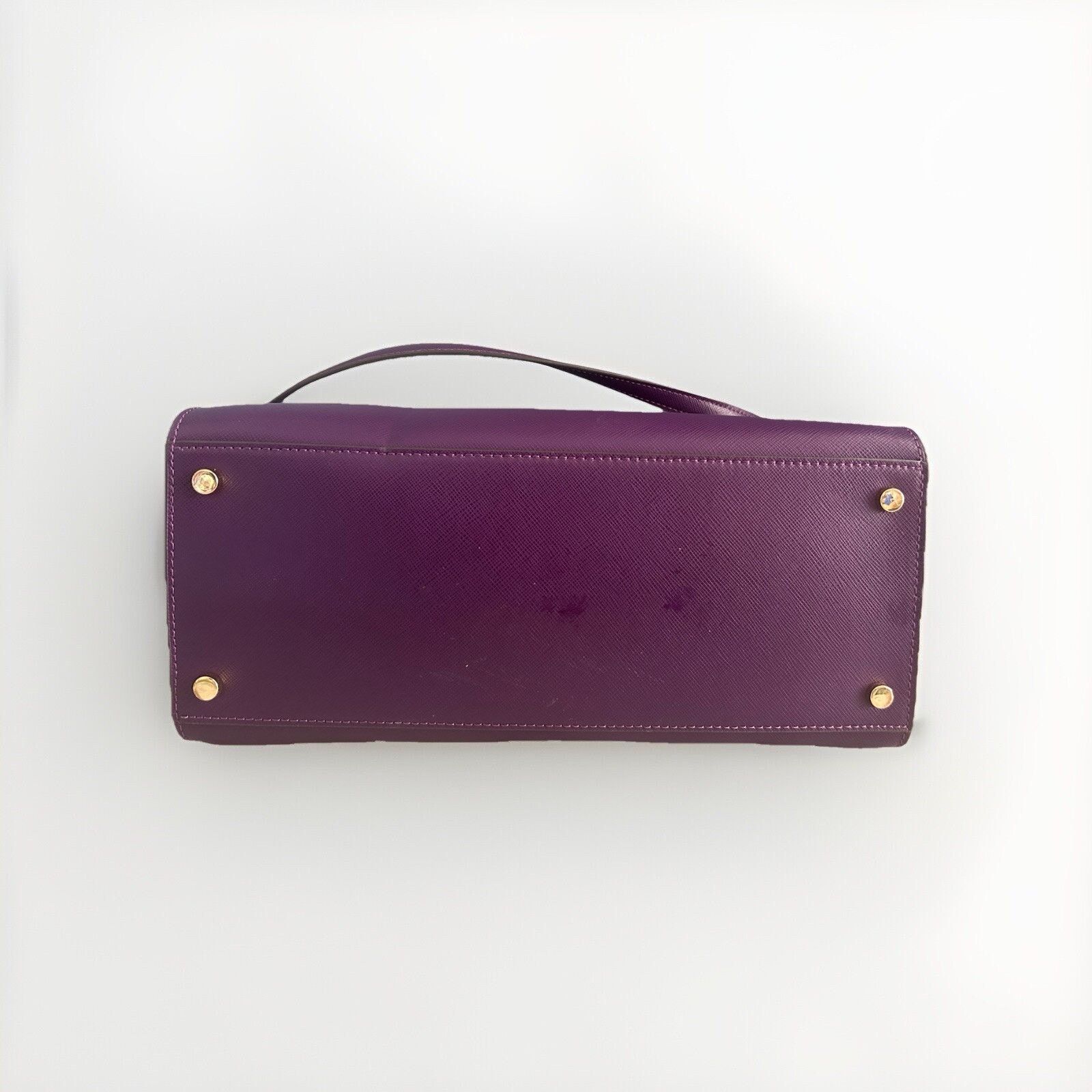 Kate Spade Kate Spade Ripe Plum Madison Saffiano Leather Purple Satchel Size ONE SIZE - 8 Thumbnail
