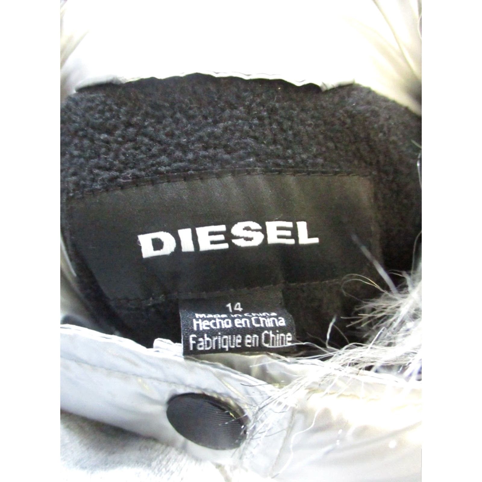 Diesel Diesel Jacket Womens 14 Gray Silver Insulated Puffer Parka - Medium - Silver - Button Zipper - Regular Fit - Women - Coat/Outerwear Size XL / US 12-14 / IT 48-50 - 3 Thumbnail
