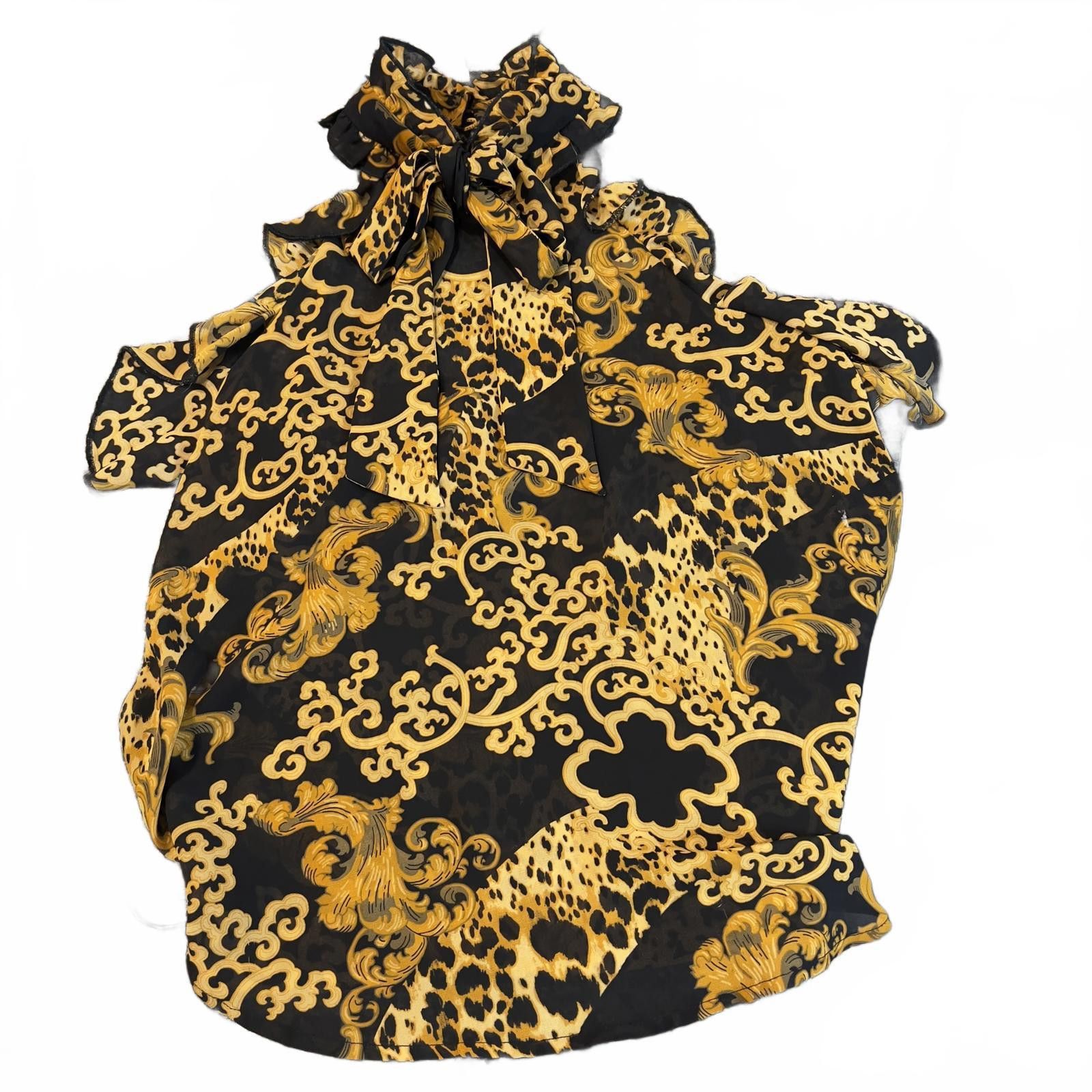 Other Free Press Women's Sleeveless Ruffled Blouse in Black and GY Size M / US 6-8 / IT 42-44 - 1 Thumbnail