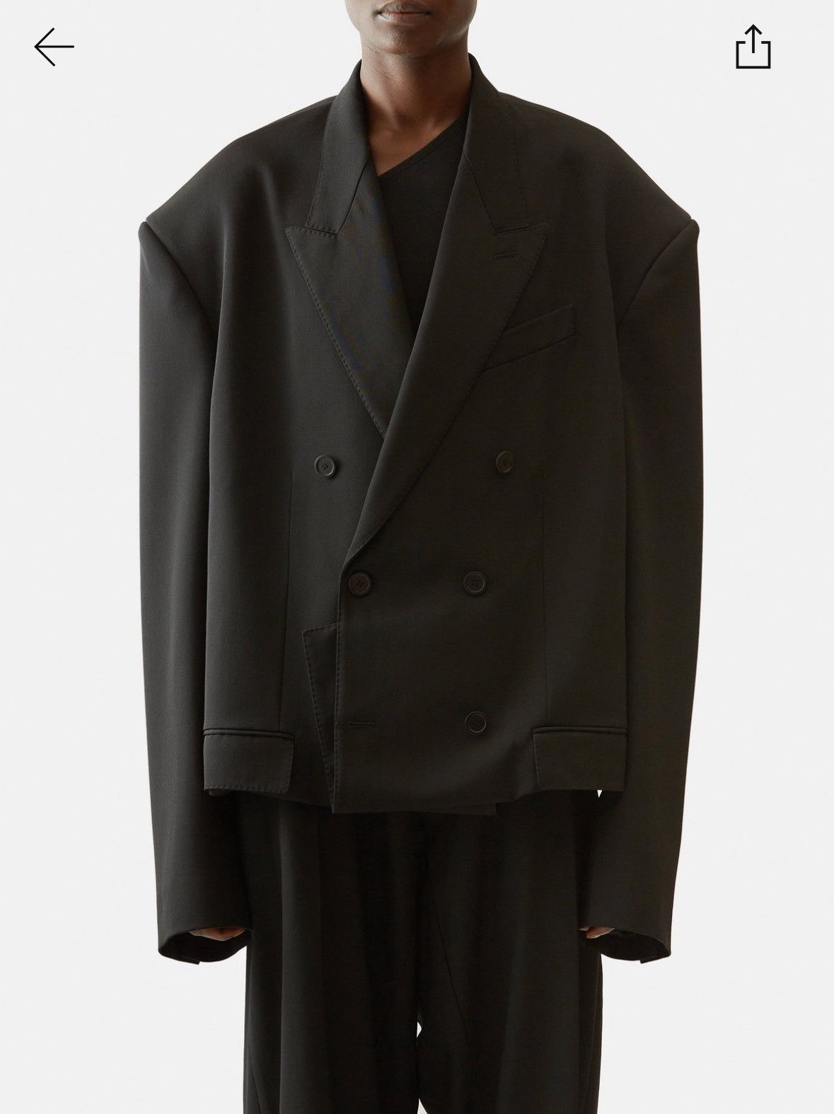 Balenciaga Double-breasted Wool Folded Tailored Jacket | Grailed Balenciaga Double-breasted Wool Folded Tailored Jacket | Grailed
