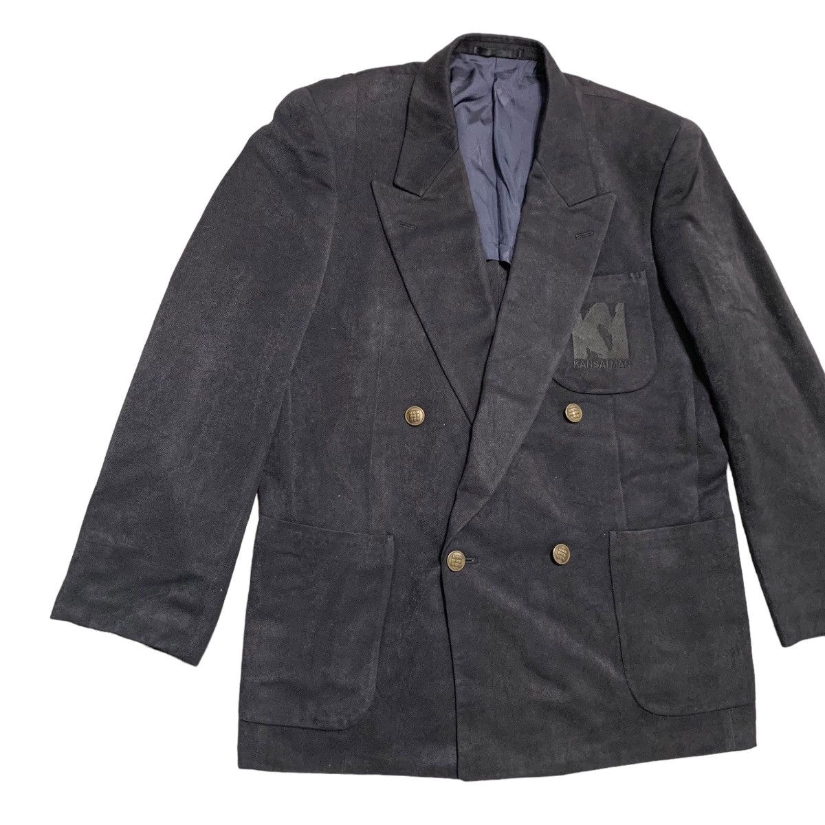 Kansai Yamamoto Kansai Man Spellout Blazer Jacket Size US M / EU 48-50 / 2 - 2 Thumbnail