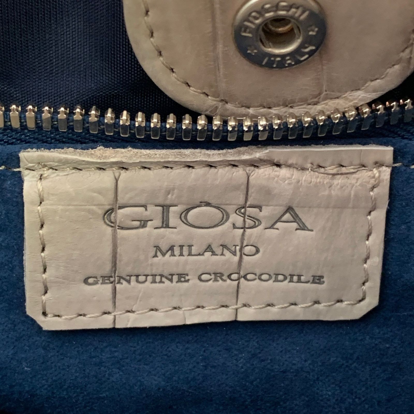 Other GIOSA Grey Crocodile Leather Tote Handbag Size ONE SIZE - 6 Thumbnail