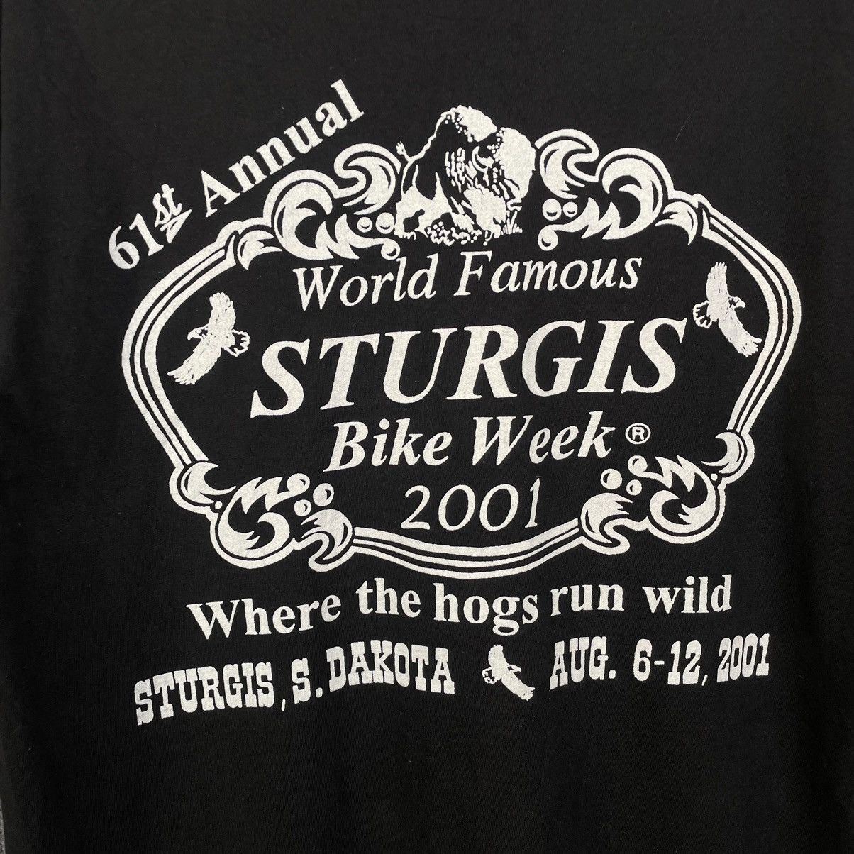 Harley Davidson × Vintage × West Coast Choppers Vintage 2001 Sturgis Bike Week Choppers Harley Davidson Tee Size US L / EU 52-54 / 3 - 7 Thumbnail