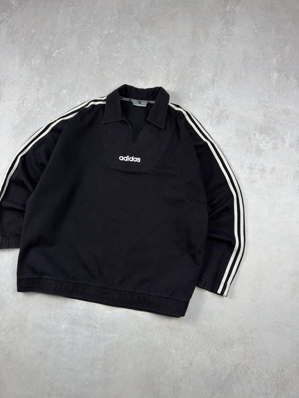 Adidas Vintage Adidas 00s Training Black Jacket Central Logo Size US L / EU 52-54 / 3 - 3 Thumbnail