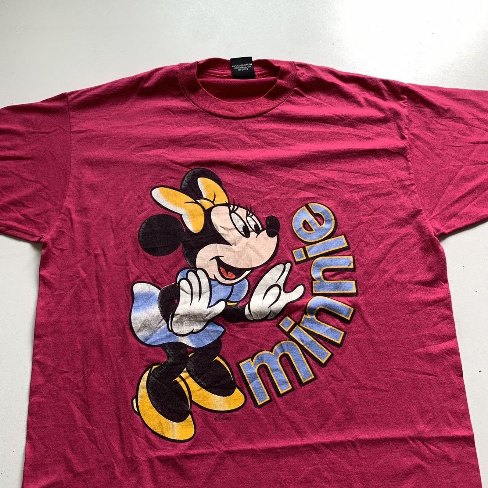 Disney × Mickey Mouse × Vintage Vintage 90s Minnie Mouse Disney Graphic T Shirt Large Pink Size US L / EU 52-54 / 3 - 2 Thumbnail
