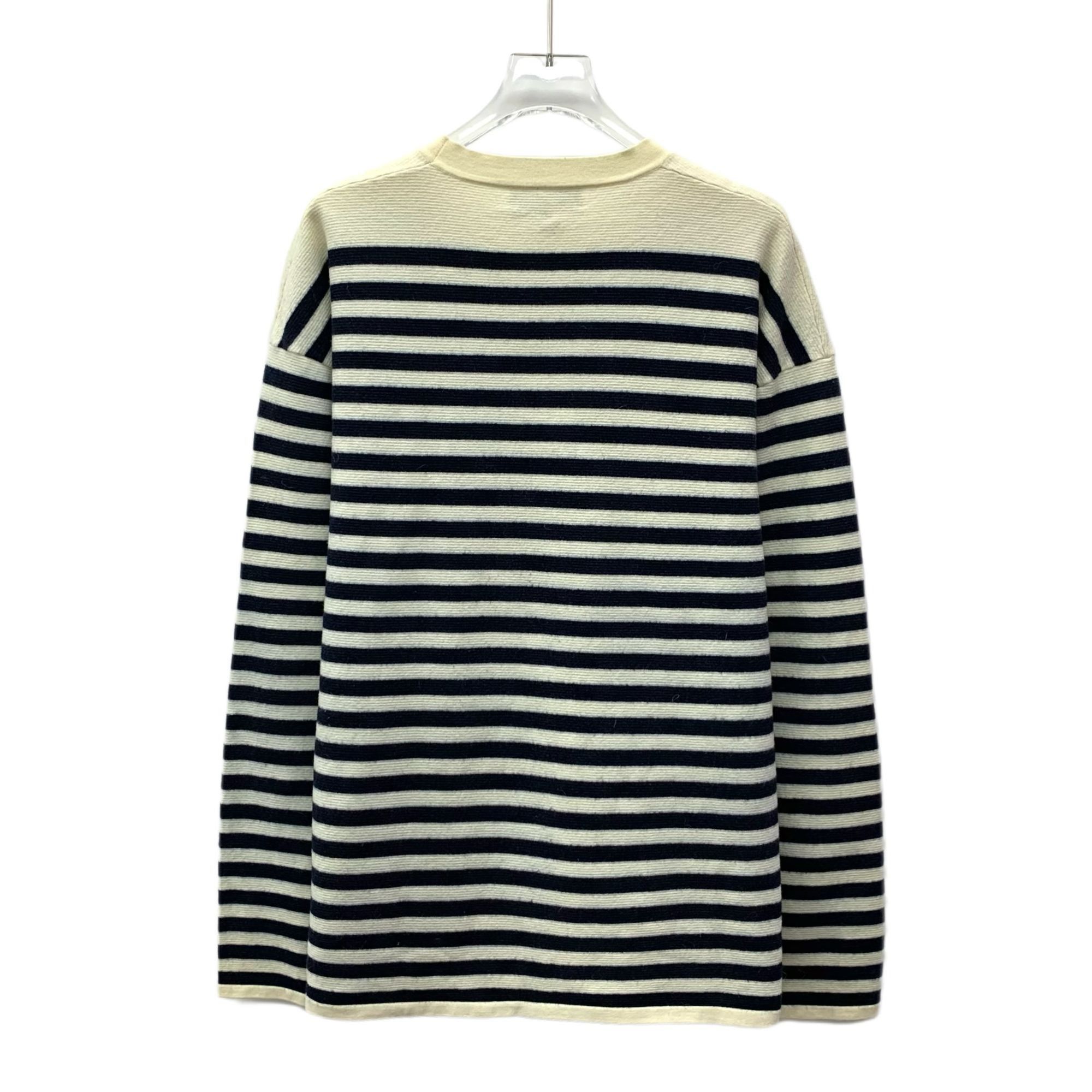 Burberry BURBERRY LONDON Striped Merino Wool & Silk Blend Long Sleeve Size M / US 6-8 / IT 42-44 - 8 Thumbnail