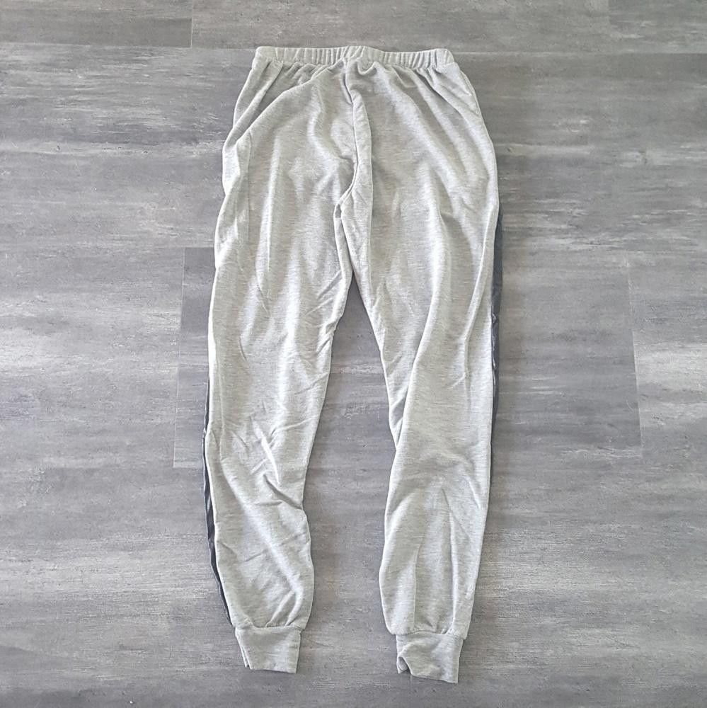 Designer Grey Leather Face Sweats Size 28" / US 6 / IT 42 - 2 Thumbnail