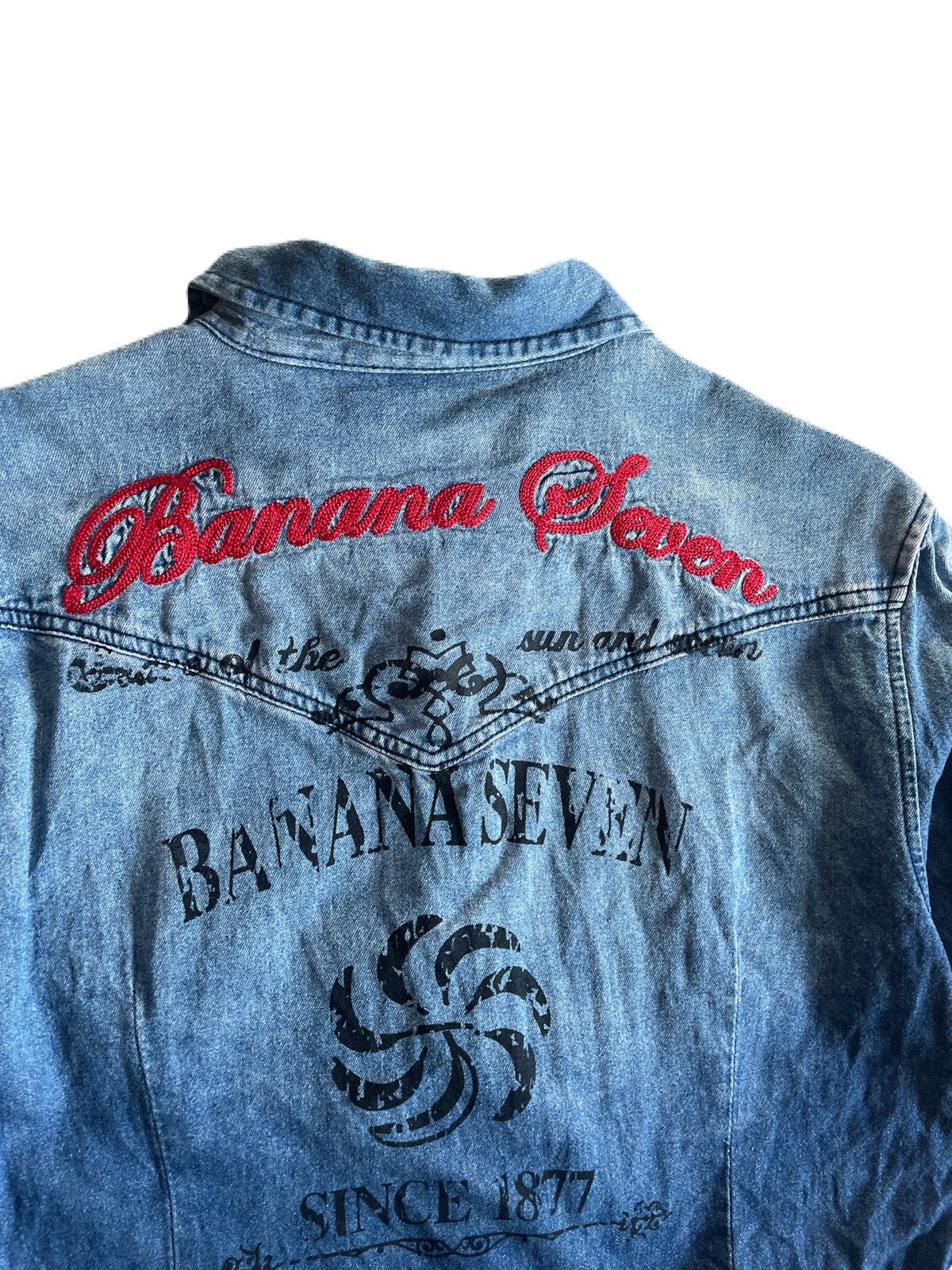 If Six Was Nine 2000s Japanese archive Vkei Gyaruo Poem Denim Shirts Y2K Size US S / EU 44-46 / 1 - 5 Thumbnail