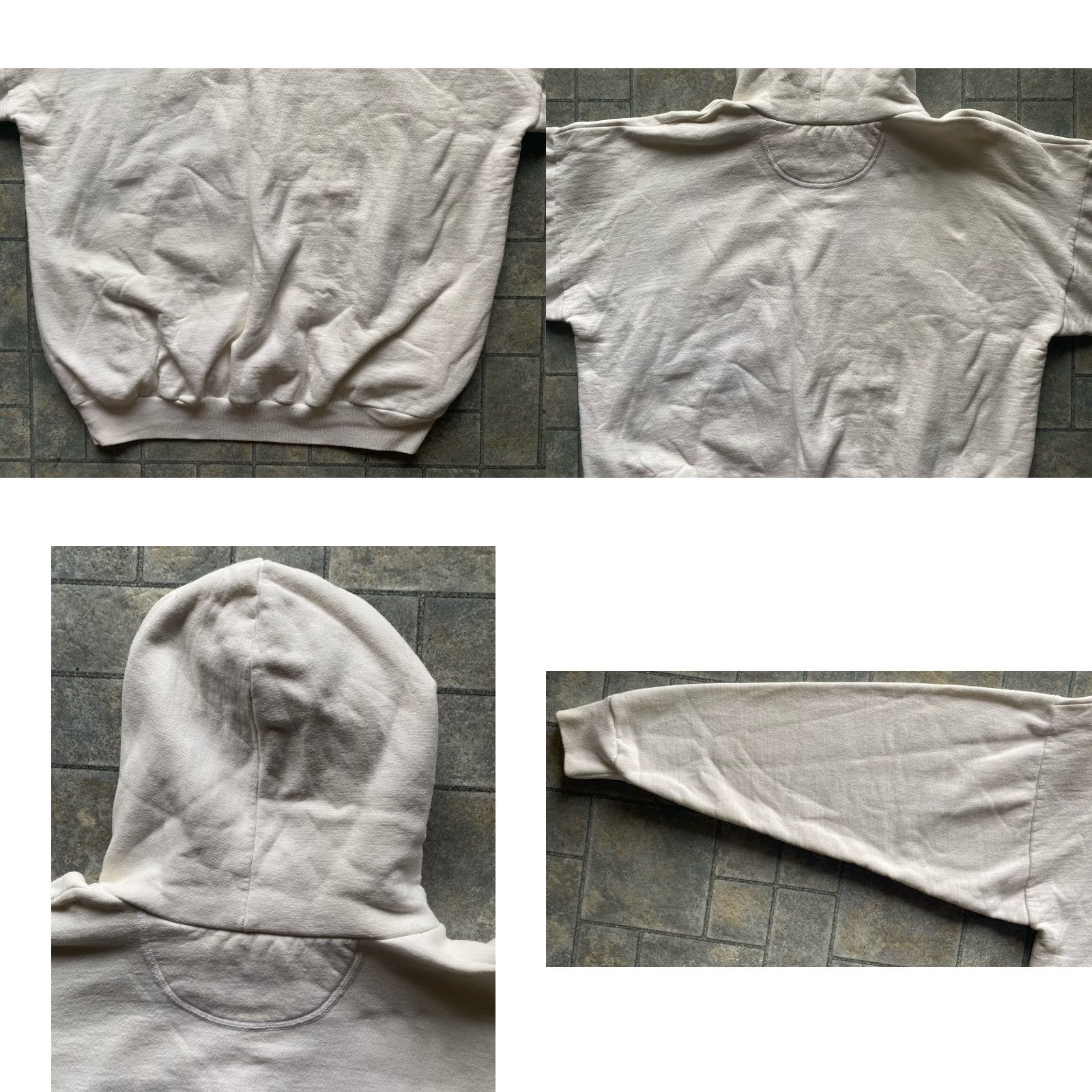 Vintage Calhoun Cotton Prints Hoodie White Men 2 Pullover Canada Size US XS / EU 42 / 0 - 10 Thumbnail